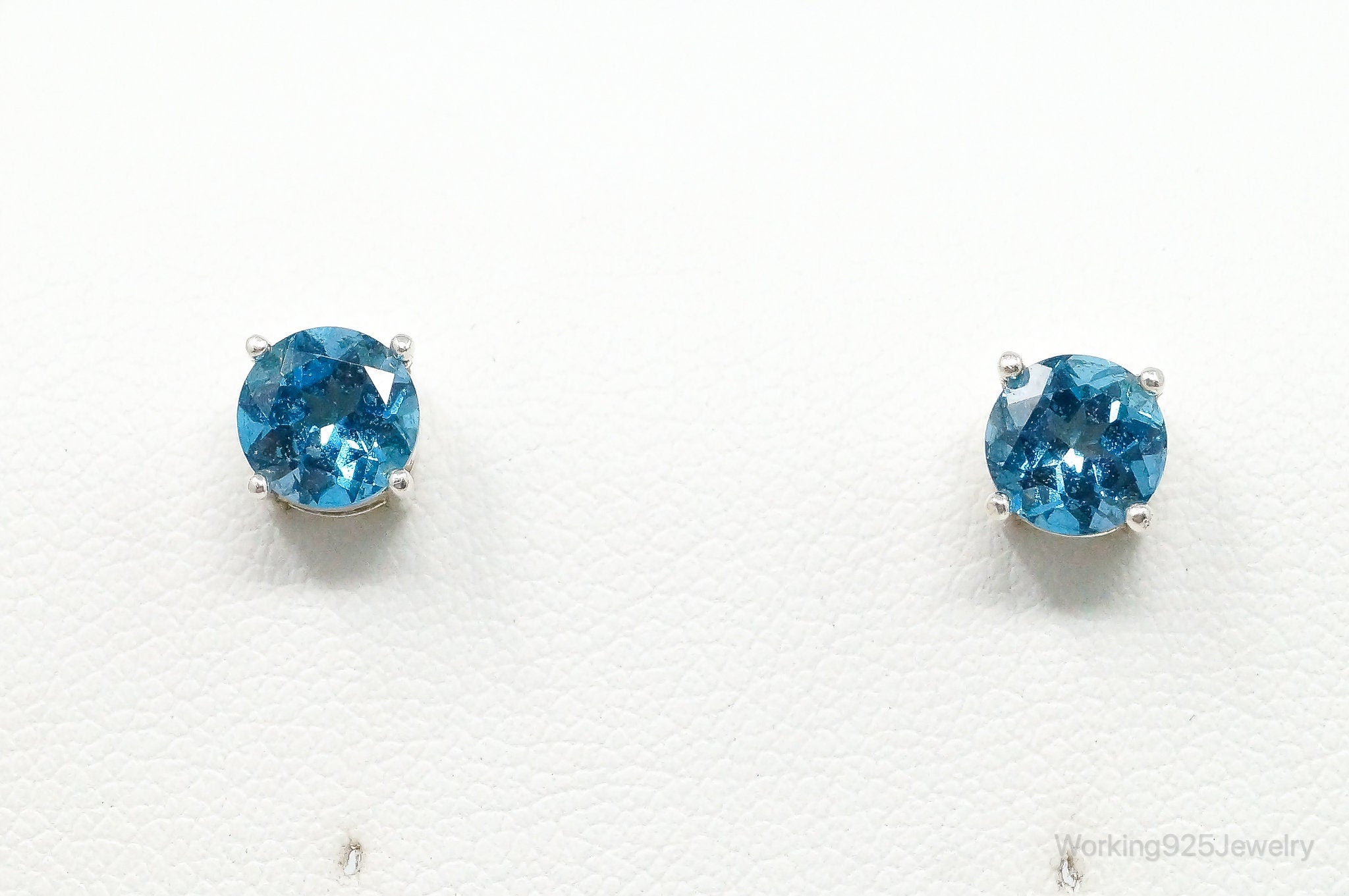 Blue Topaz Sterling Silver Earrings