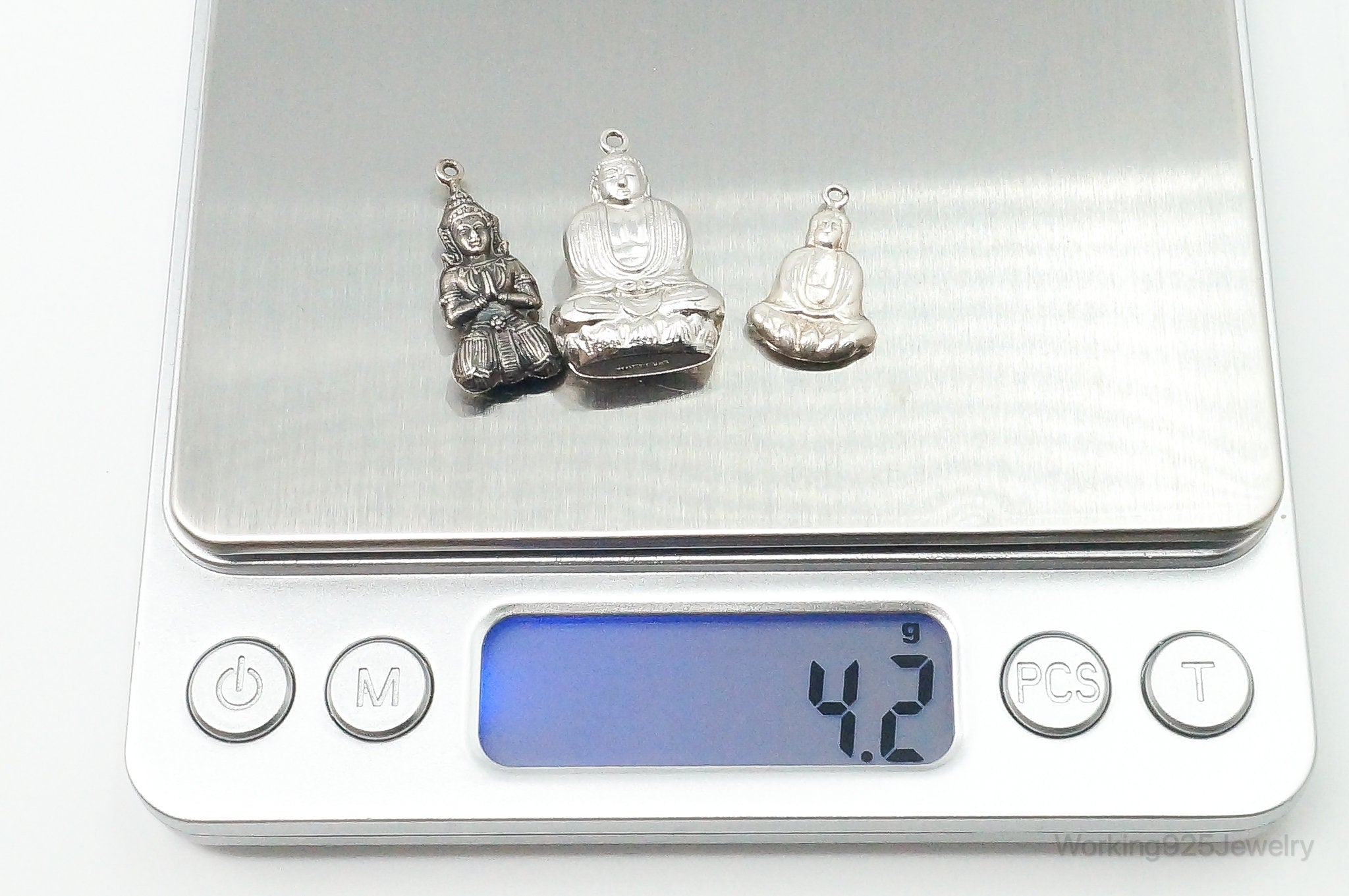 Vintage Buddha Sterling Silver Charms Lot