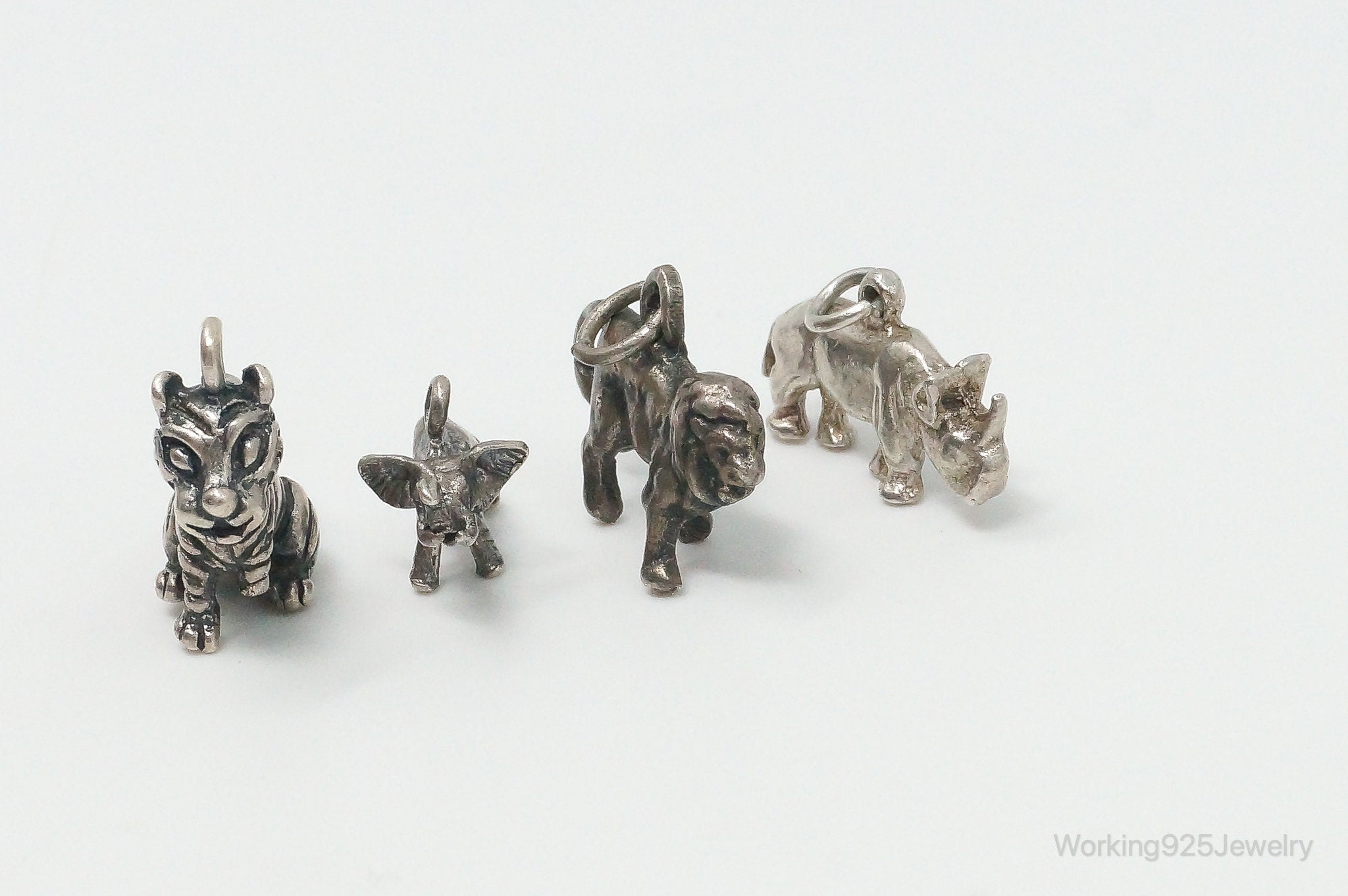 Vintage Antique Safari Animals Sterling Silver Charms Lot