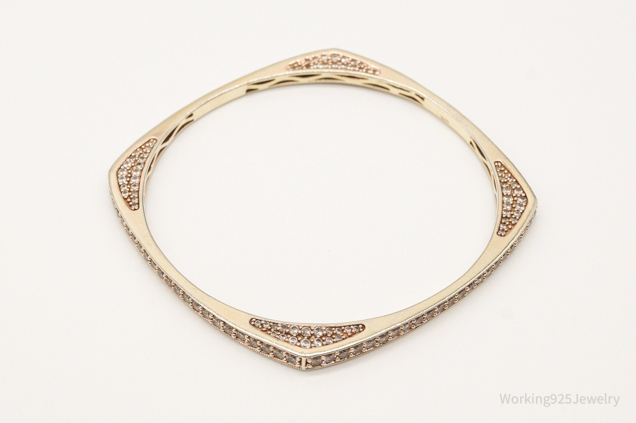 Designer Sonia Britton Cubic Zirconia Gold Vermeil Sterling Silver Bracelet