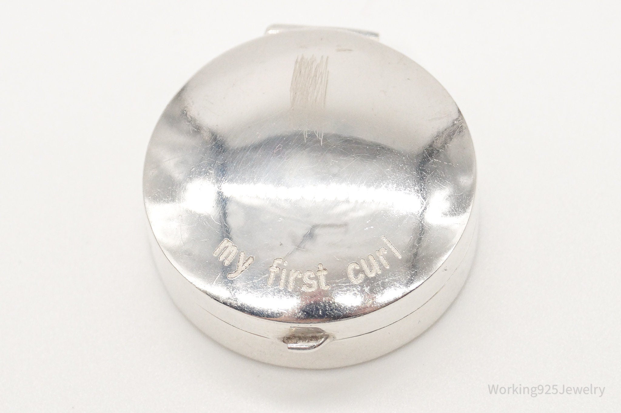 Vintage Douglas Pell My First Curl Sterling Silver Box