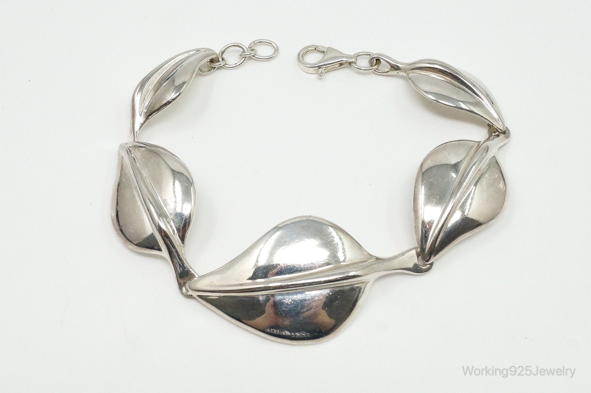 Robert Lee Morris RLM Leaf Link Modernist Sterling Silver Bracelet