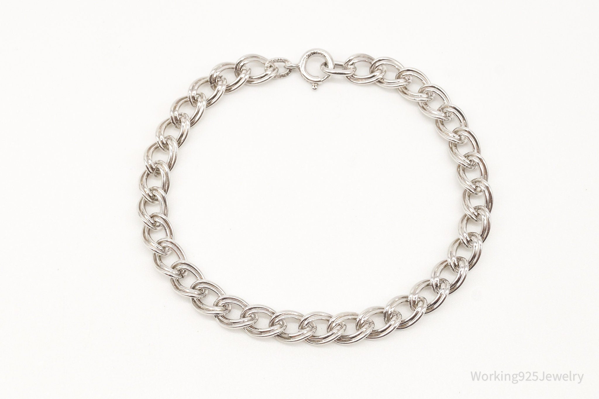 Antique JB Sterling Silver Chainlink Bracelet