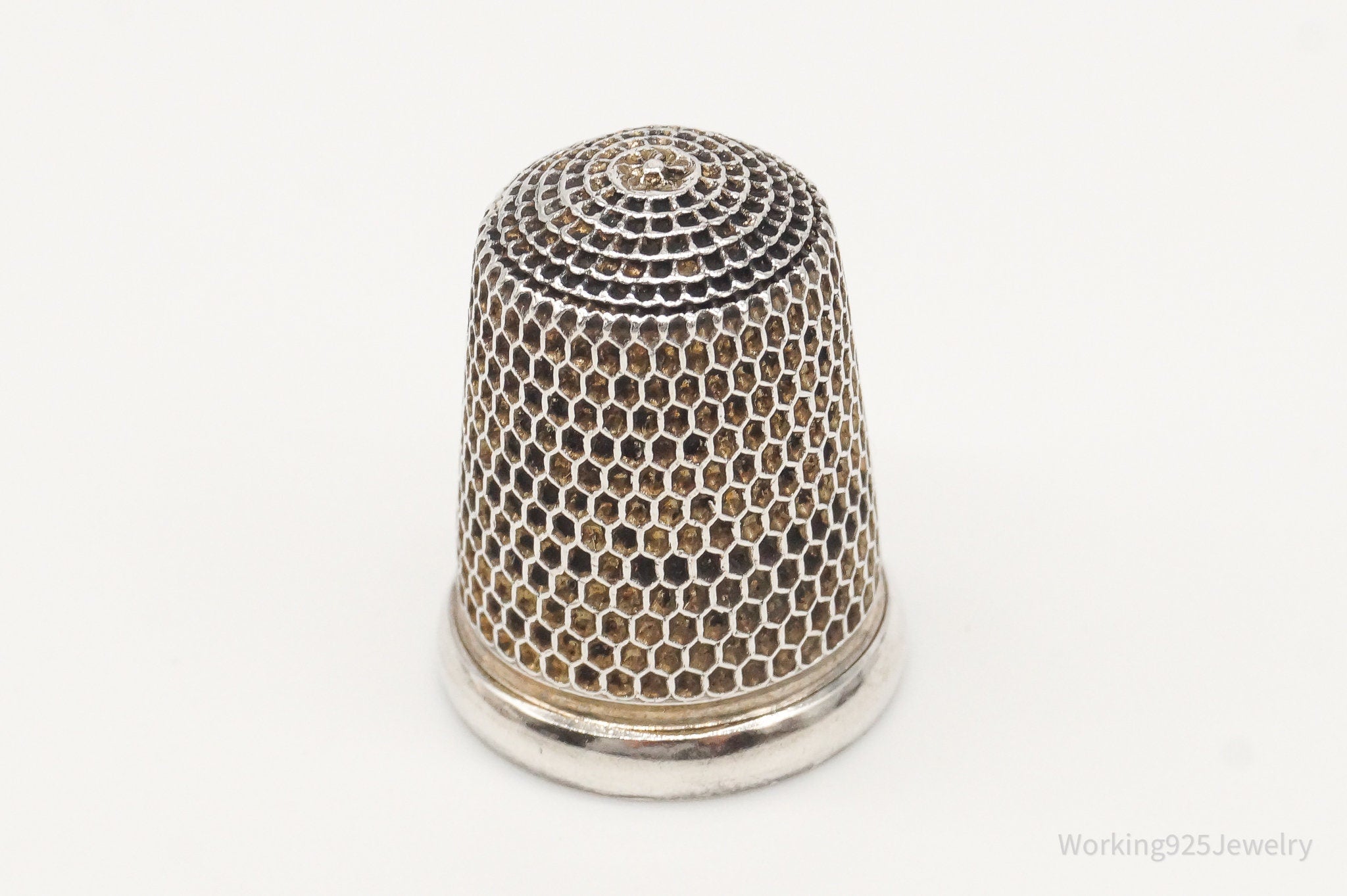 Antique Simons Bros & Co Dome Sterling Silver Thimble