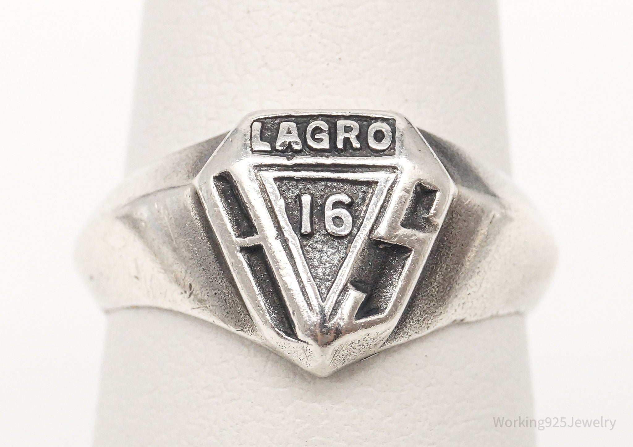 RARE Antique Largo High School 1916 Class Sterling Silver Ring - Size 4.25