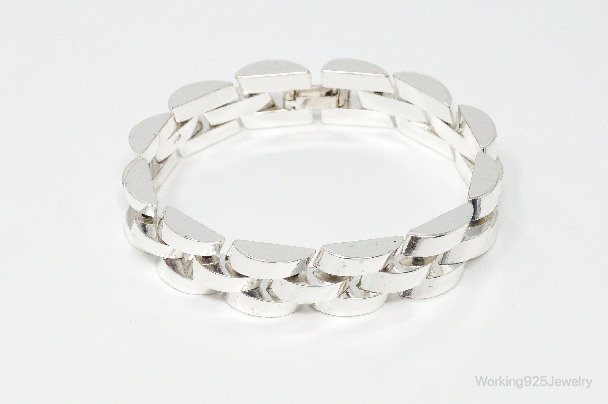 Modern Style Sterling Silver Bracelet