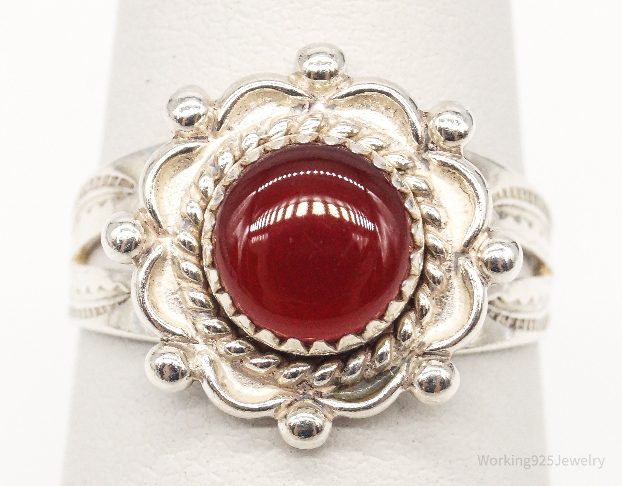 Vintage Bell Trading Company Carnelian Sterling Silver Ring - Size 6