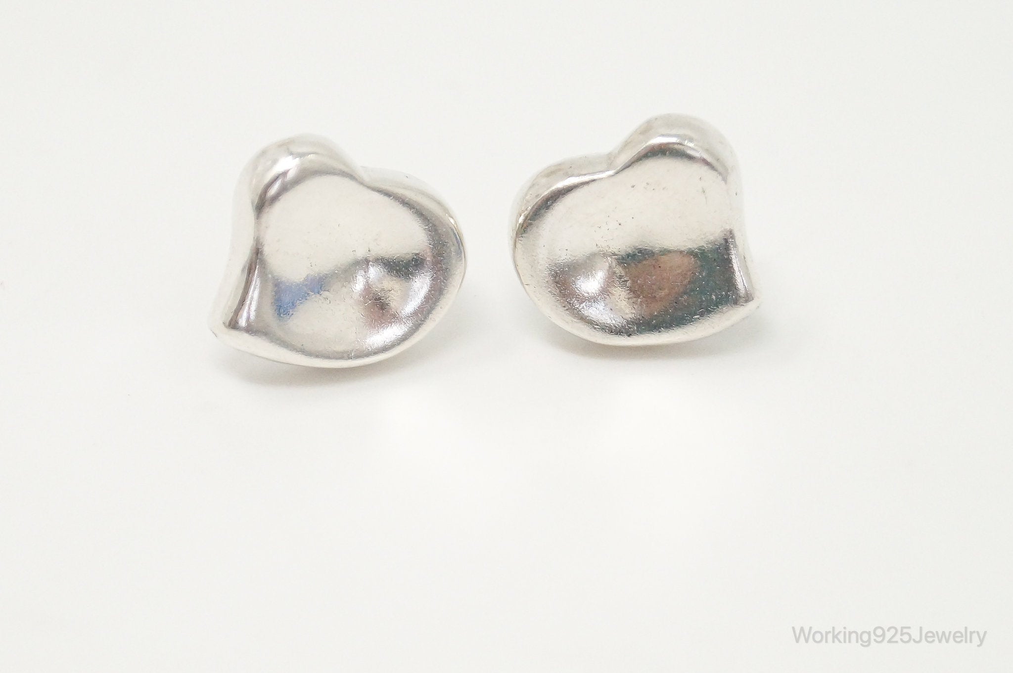 Modern Hearts Sterling Silver Earrings