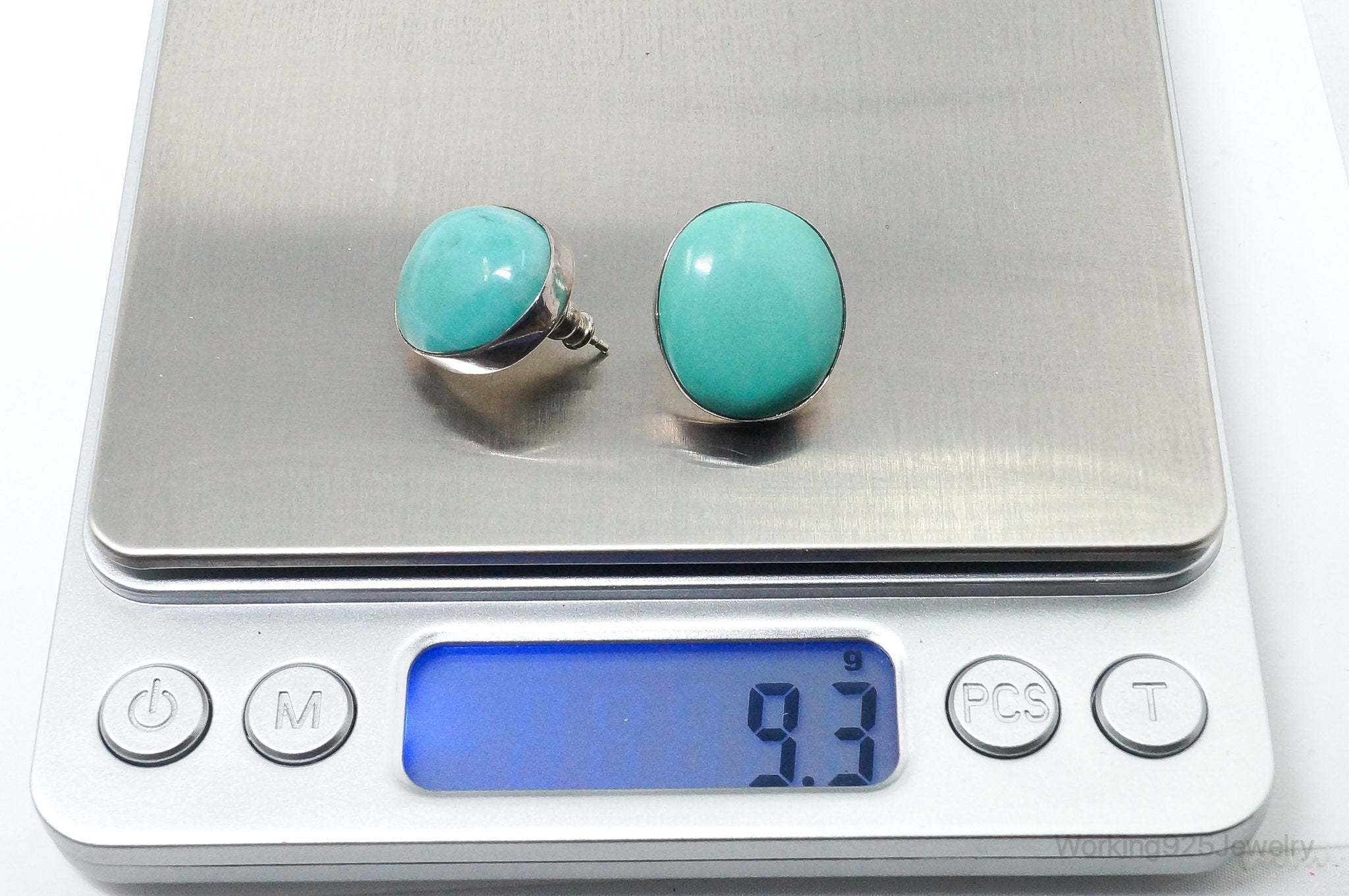 Designer Desert Rose Trading Turquoise Sterling Silver Earrings