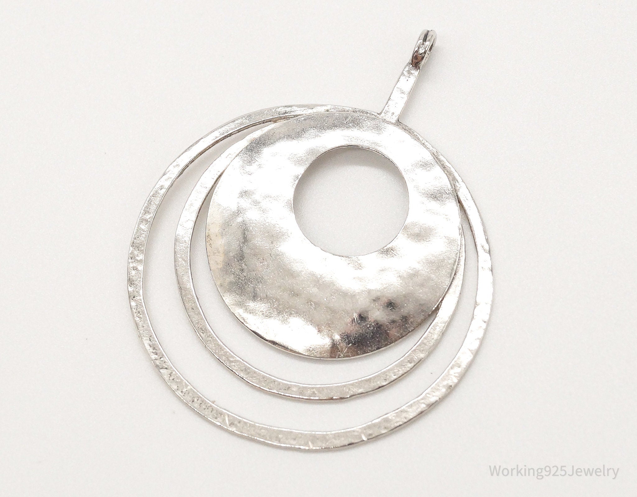 Retired Silpada Hammered Rings Sterling Silver Pendant