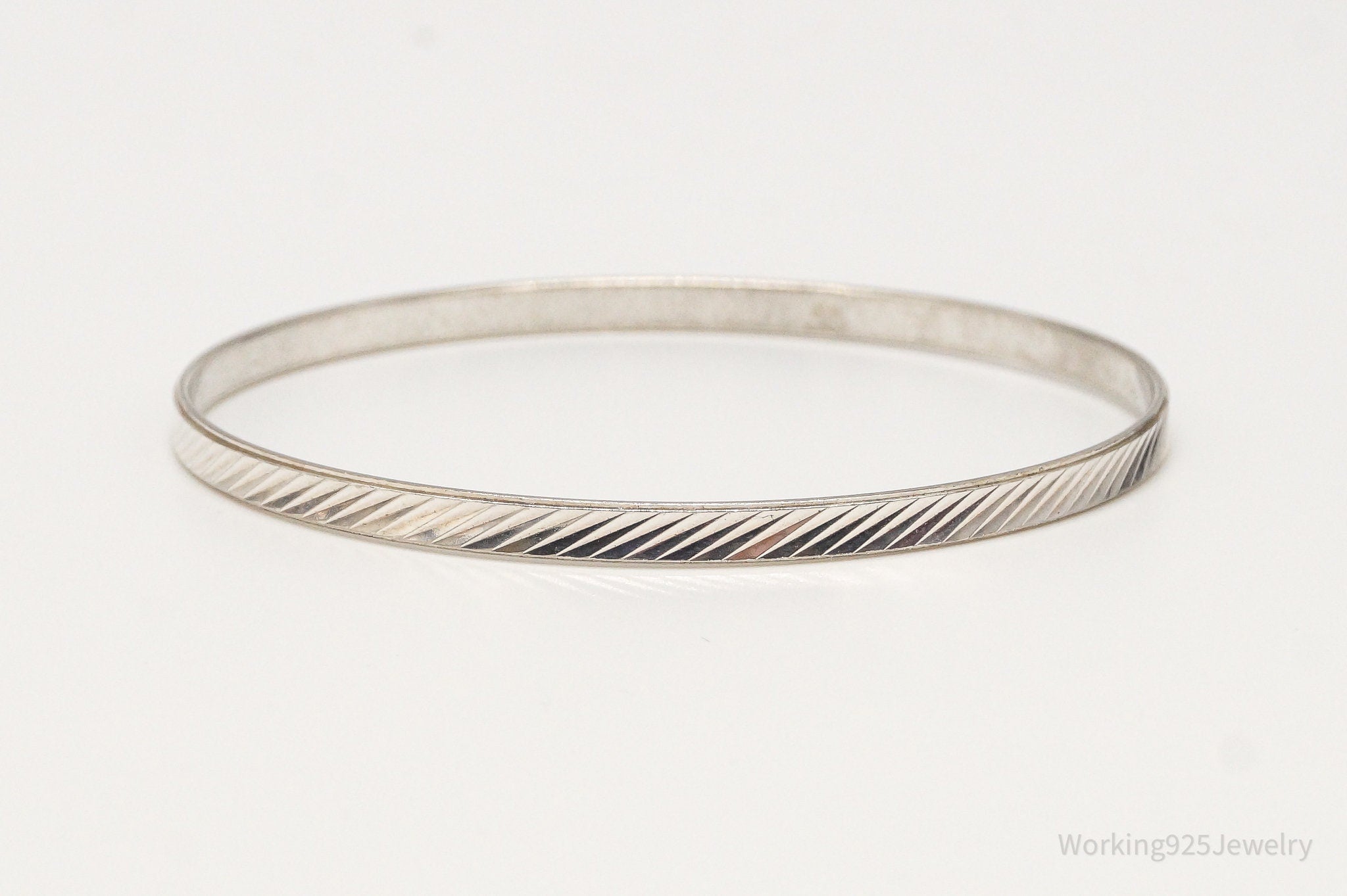 Vintage Italian Designer MILOR Sterling Silver Bangle Bracelet