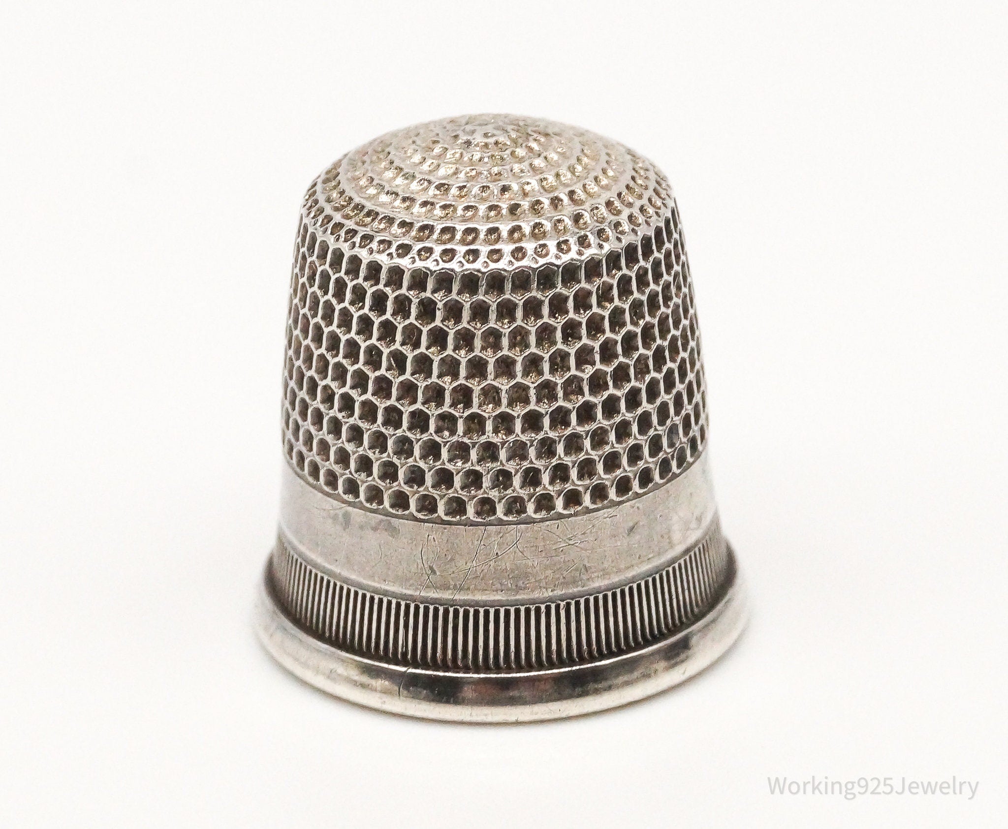 Antique Simons Bros & Co Dome Sterling Silver Thimble