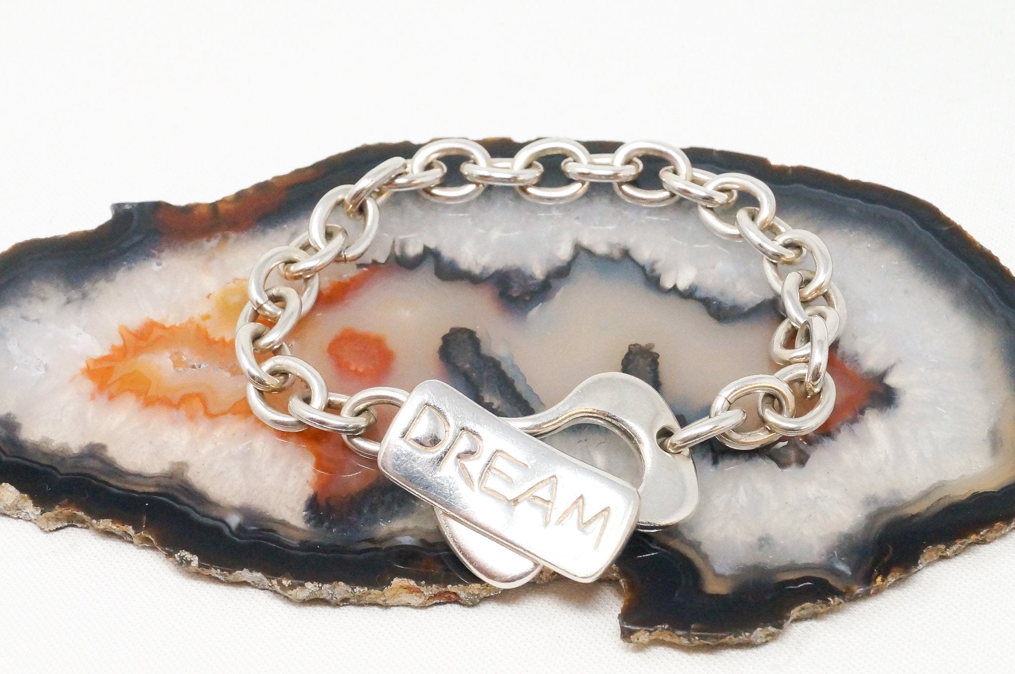 Vintage Designer Robert Lee Morris RLM Studios DREAM Sterling Silver Bracelet