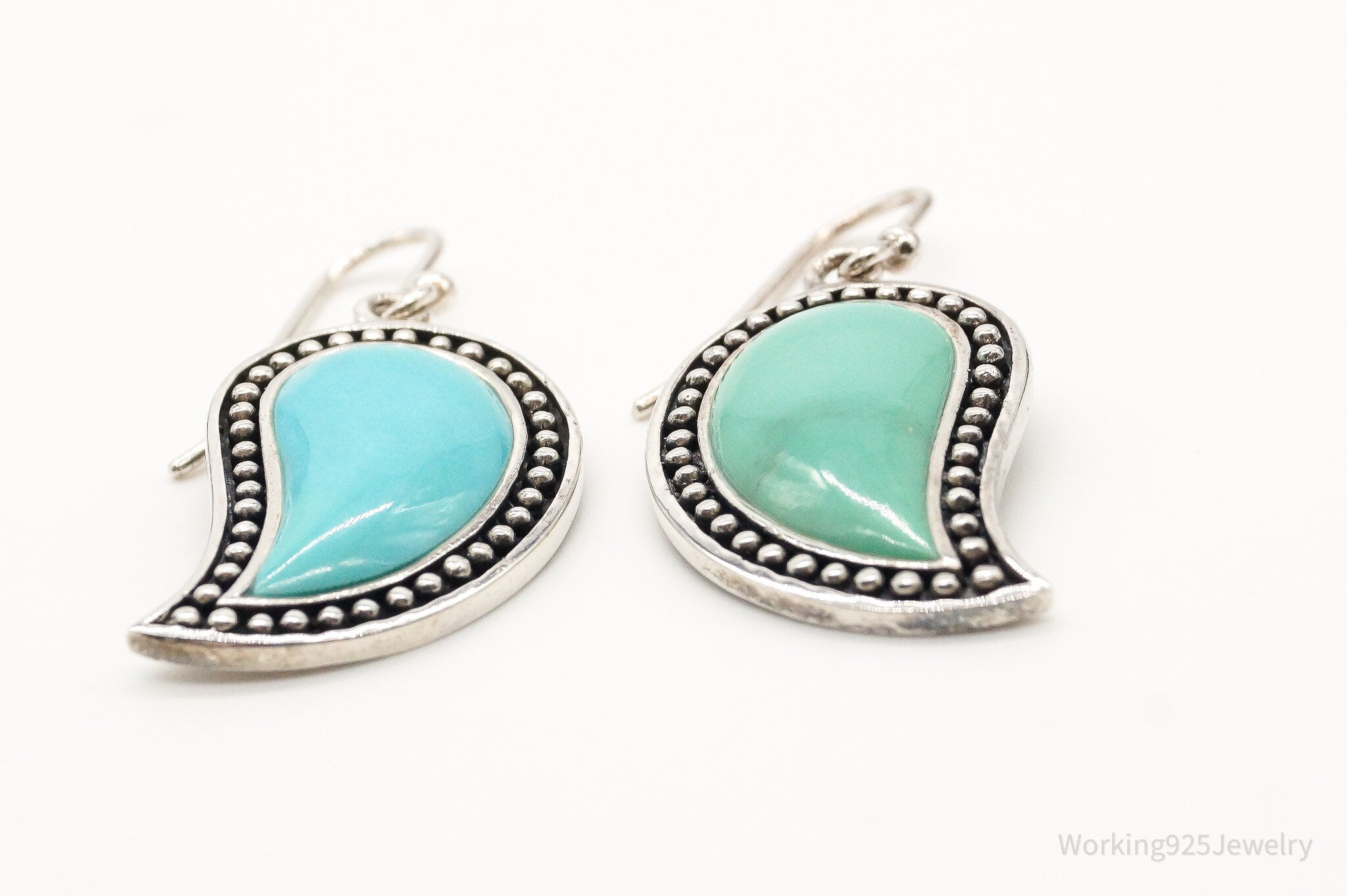 Designer SX Turquoise Sterling Silver Earrings