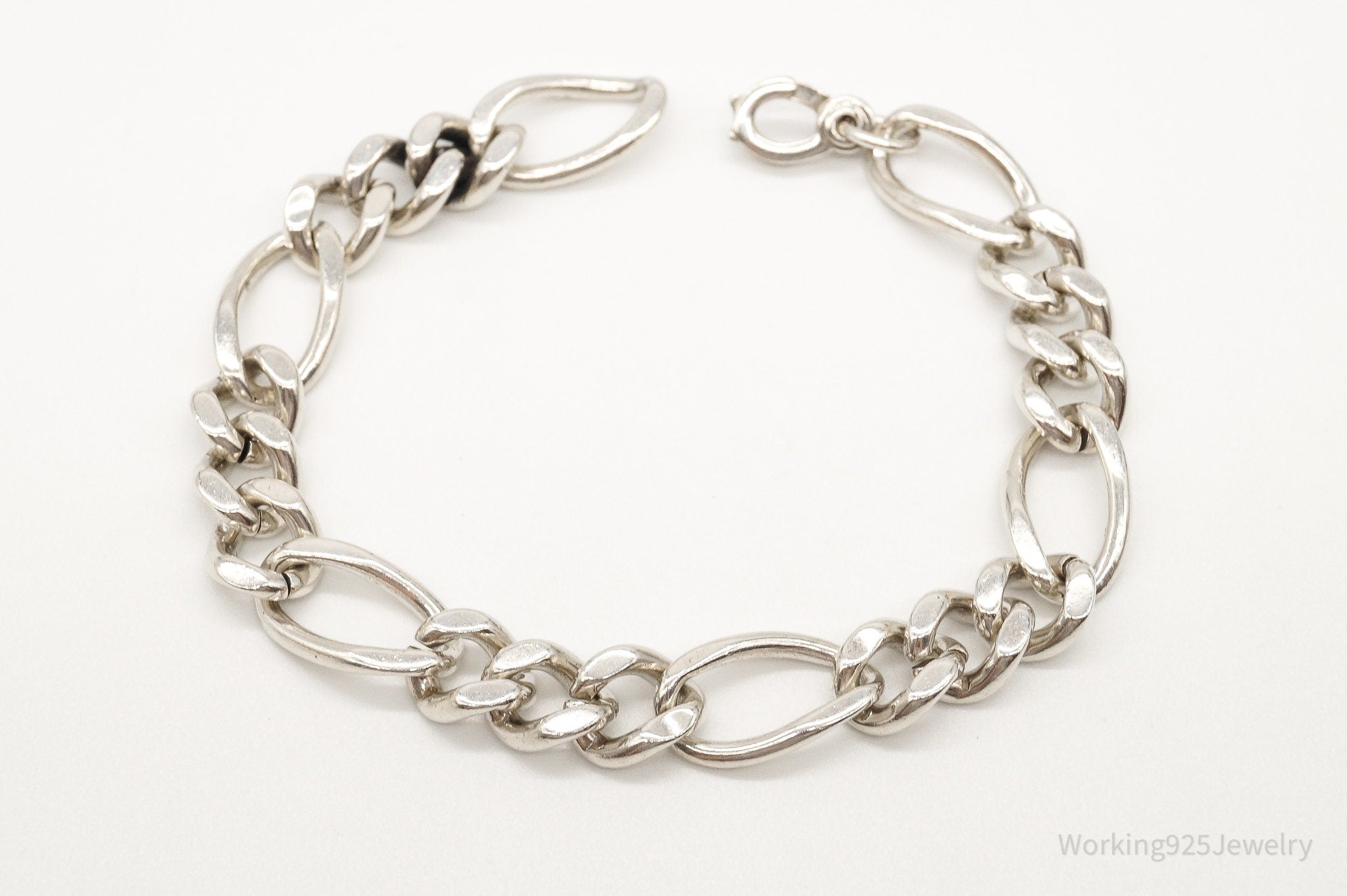 Antique Danecraft Chain Link Sterling Silver Bracelet