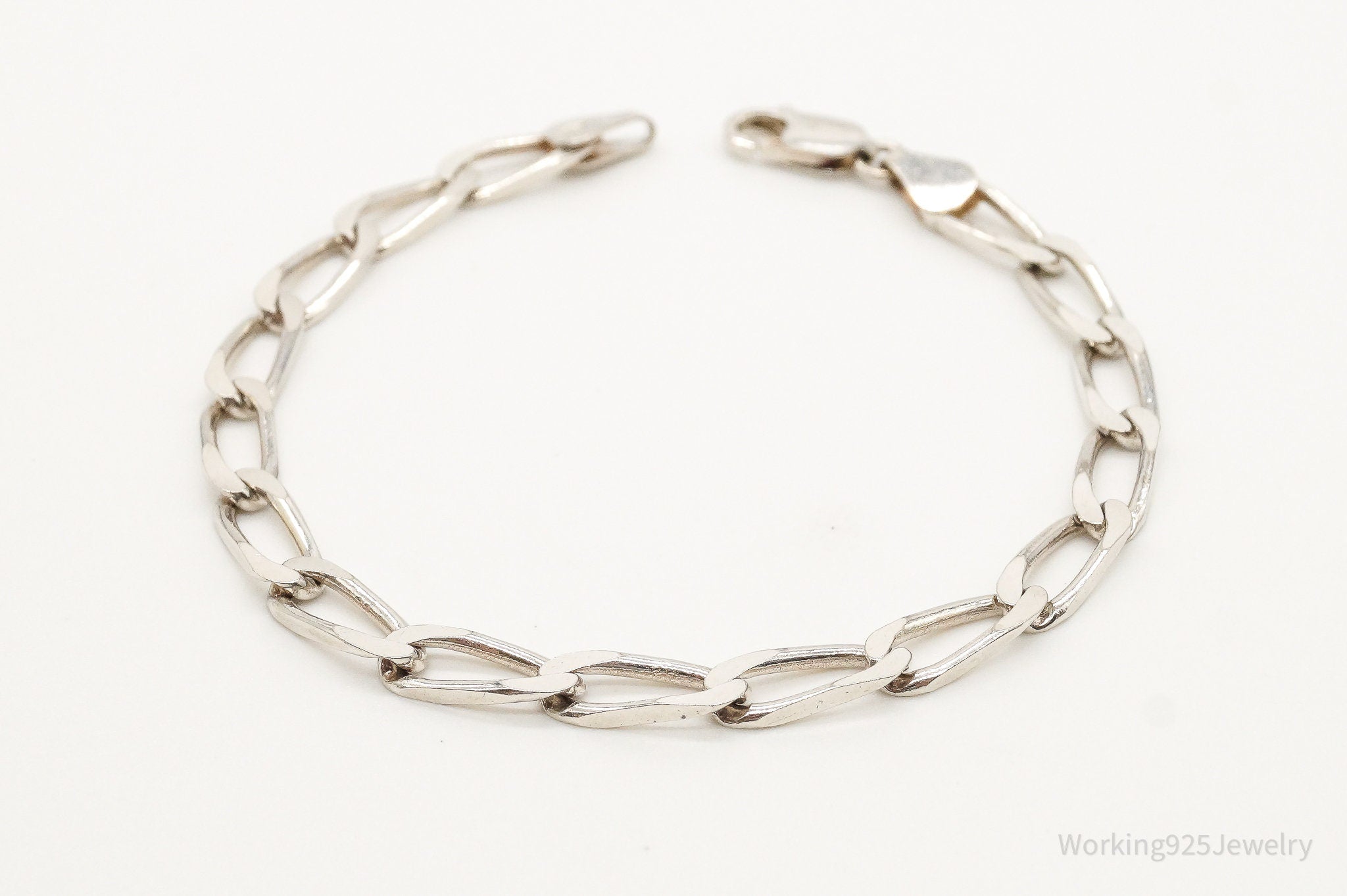 Vintage Italian Sterling Silver Chainlink Bracelet