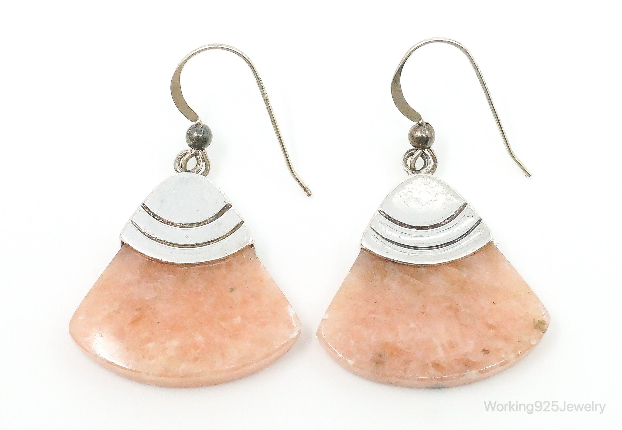 Designer Desert Rose Trading Co Pink Quartz Sterling Silver Earrings