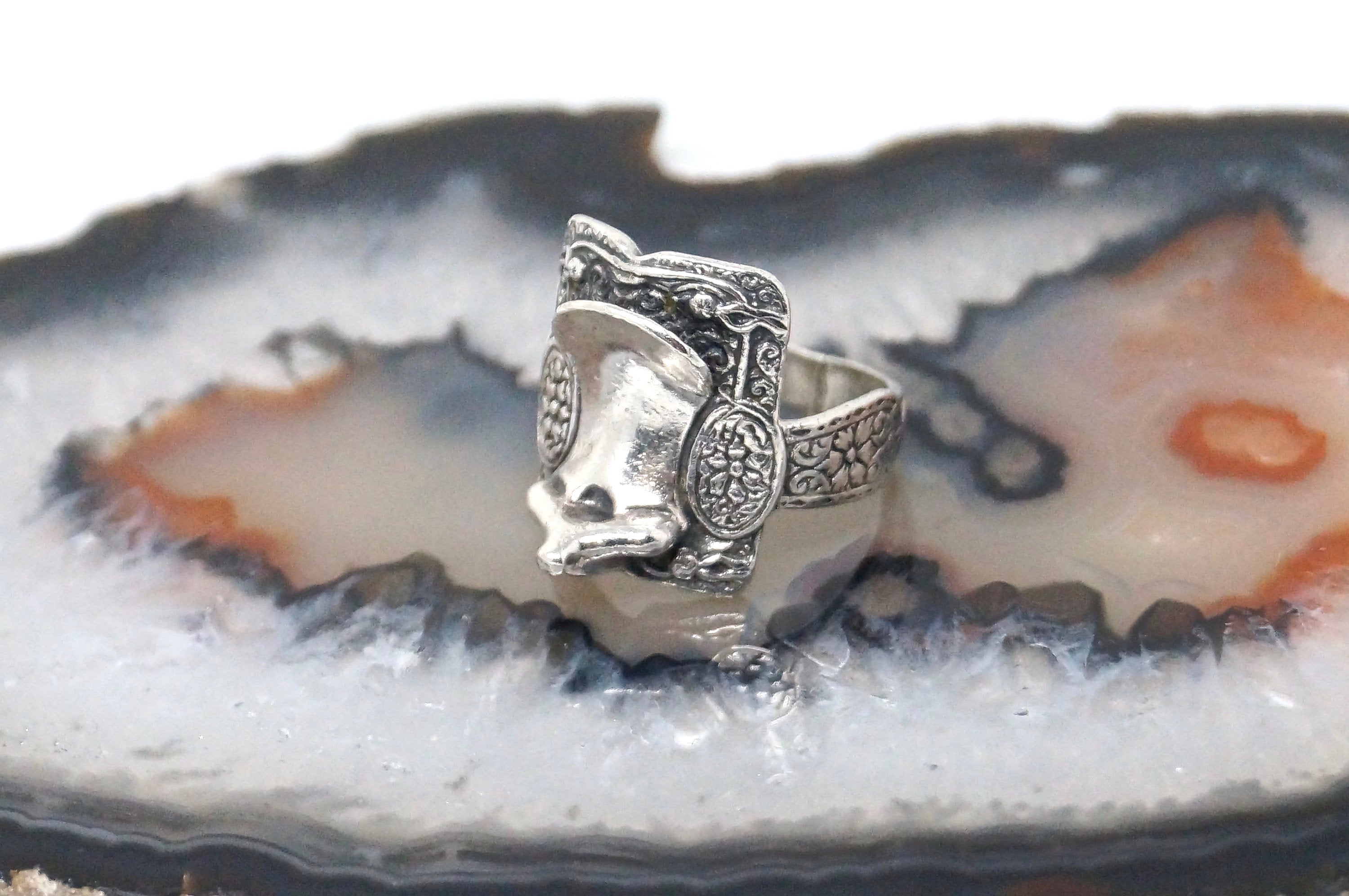 Vintage Designer Bell Trading Co Horse Saddle Sterling Silver Ring - Size 5.25