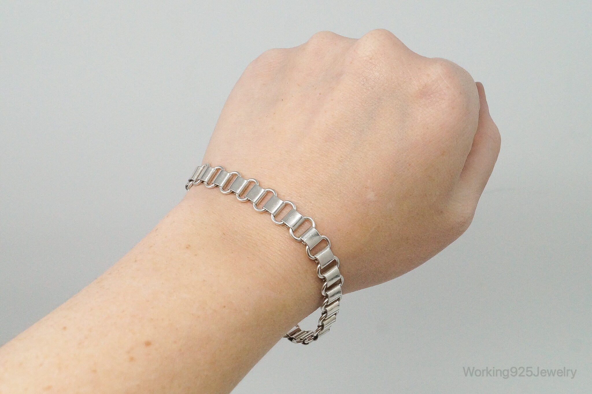 Antique Sterling Silver Chain Bracelet