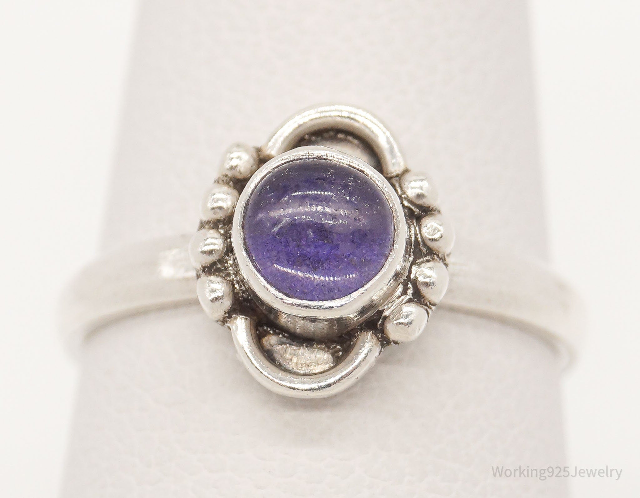 Vintage Amethyst Sterling Silver Ring - Size 5.75