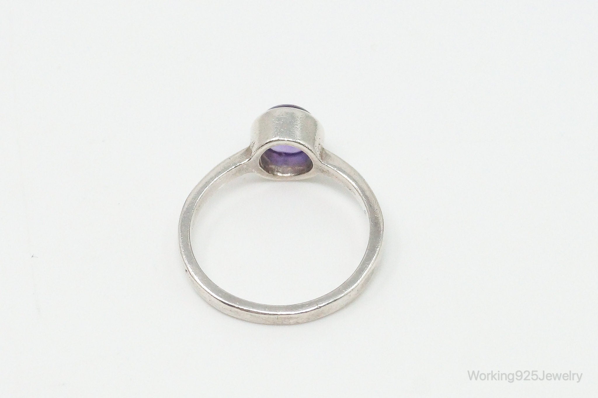 Vintage Amethyst Sterling Silver Ring - Size 6