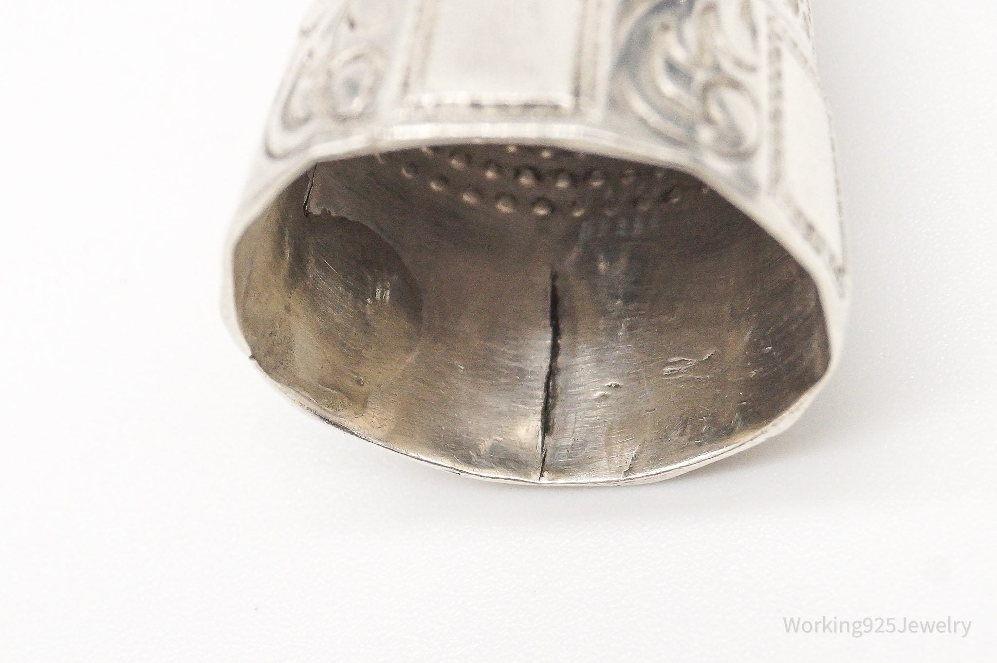 Victorian Antique Sterling Silver Thimble