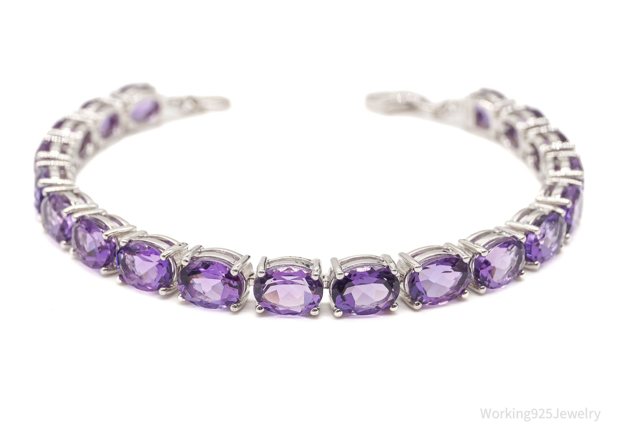 Vintage Designer KH Amethyst Sterling Silver Bracelet