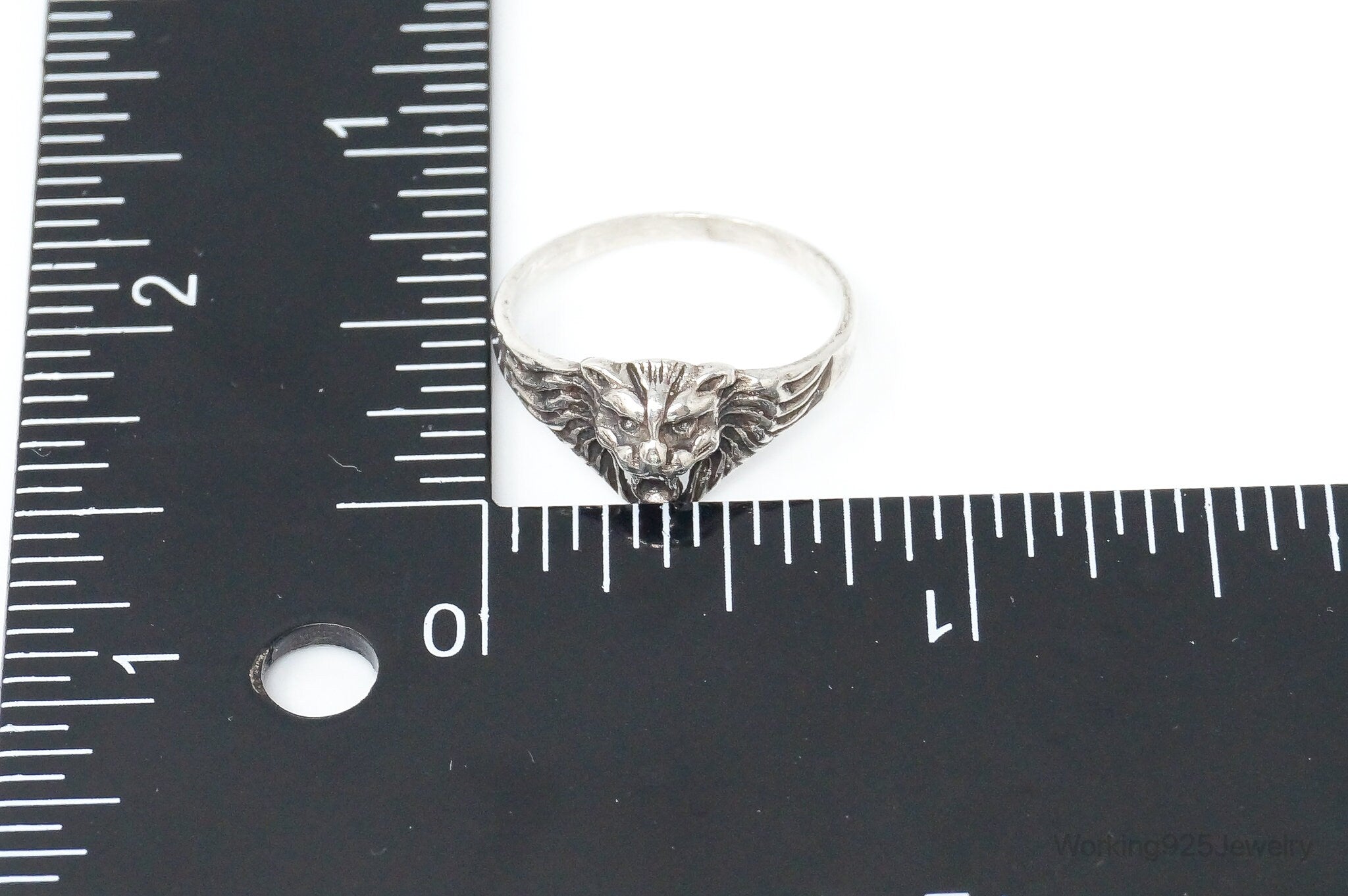 Vintage Avon Lions Head King Of The Jungle Sterling Silver Ring SZ 7.5