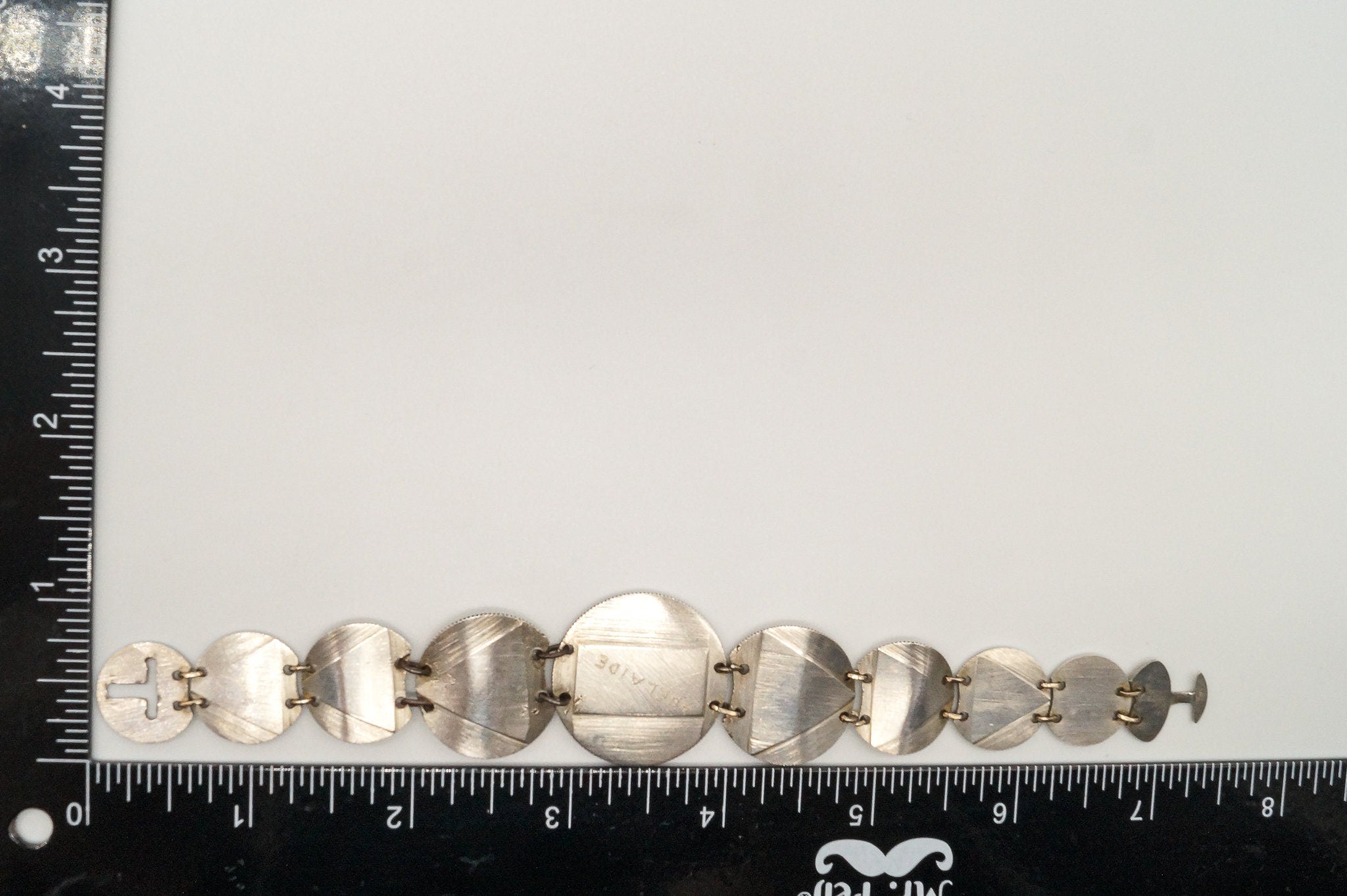 Vintage "Adelaide" Name Coins Silver Bracelet