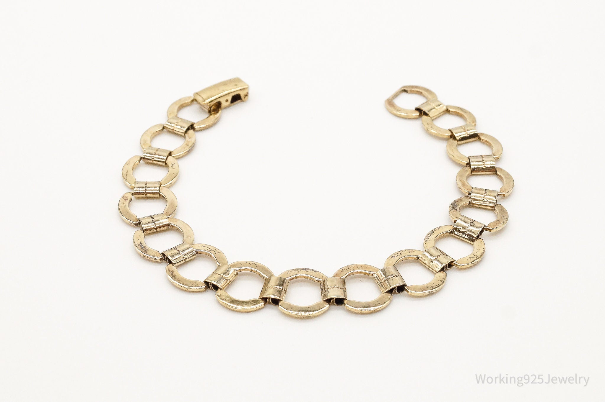 Vintage Gold Vermeil High Fashion Sterling Silver Bracelet