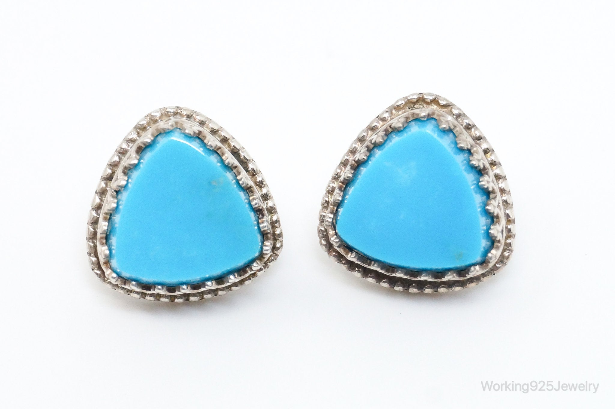 Designer Desert Rose Trading Turquoise Sterling Silver Earrings