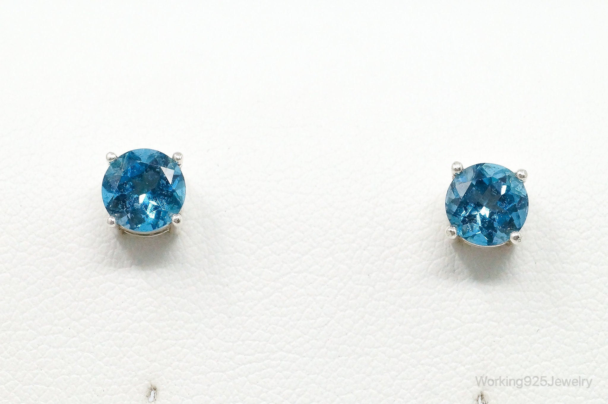 Blue Topaz Sterling Silver Earrings