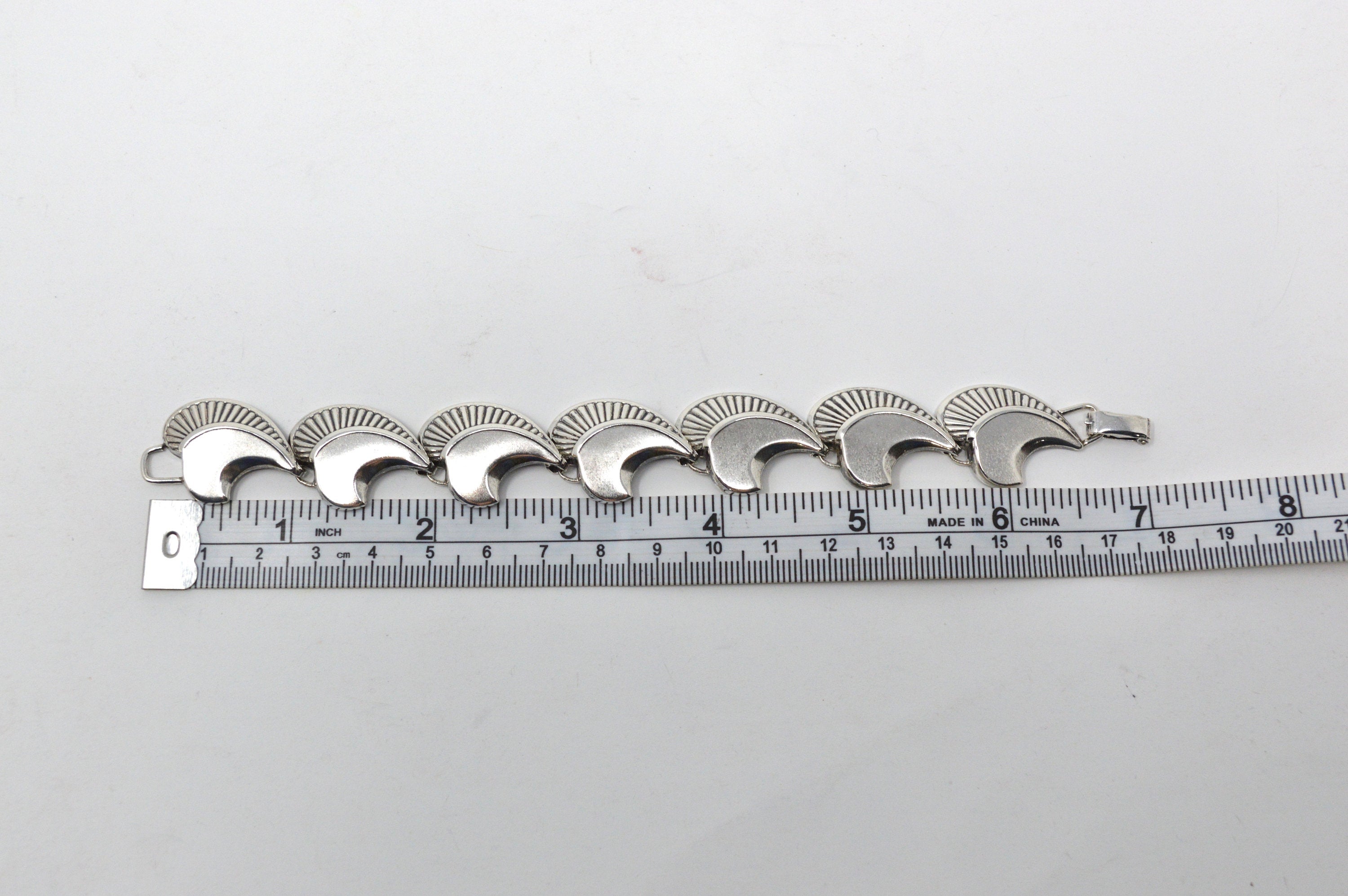 Vintage Designer Danecraft Mid Century Modernist Sterling Silver Bracelet