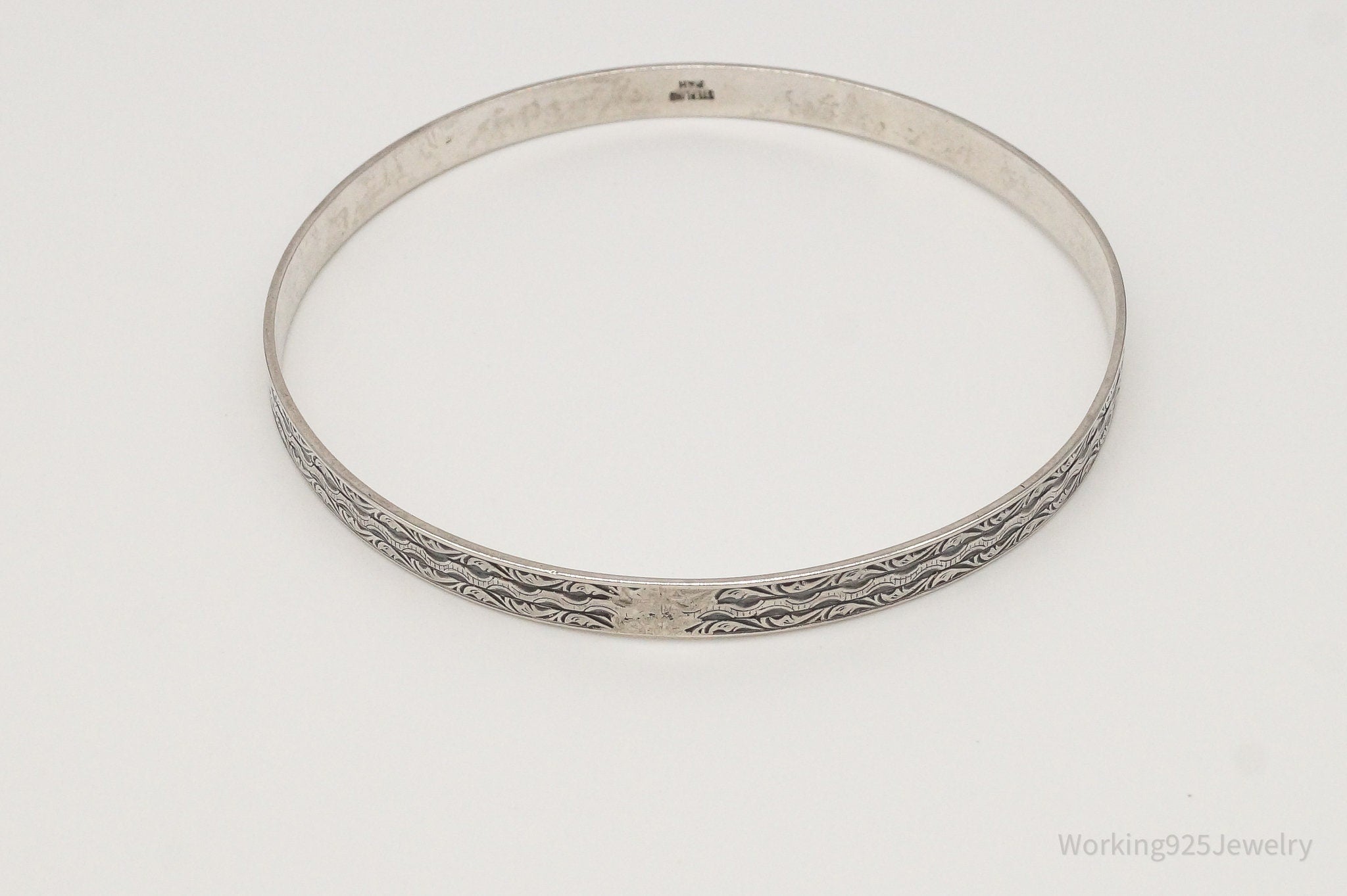 Antique Designer P & H Sterling Silver Bangle Bracelet