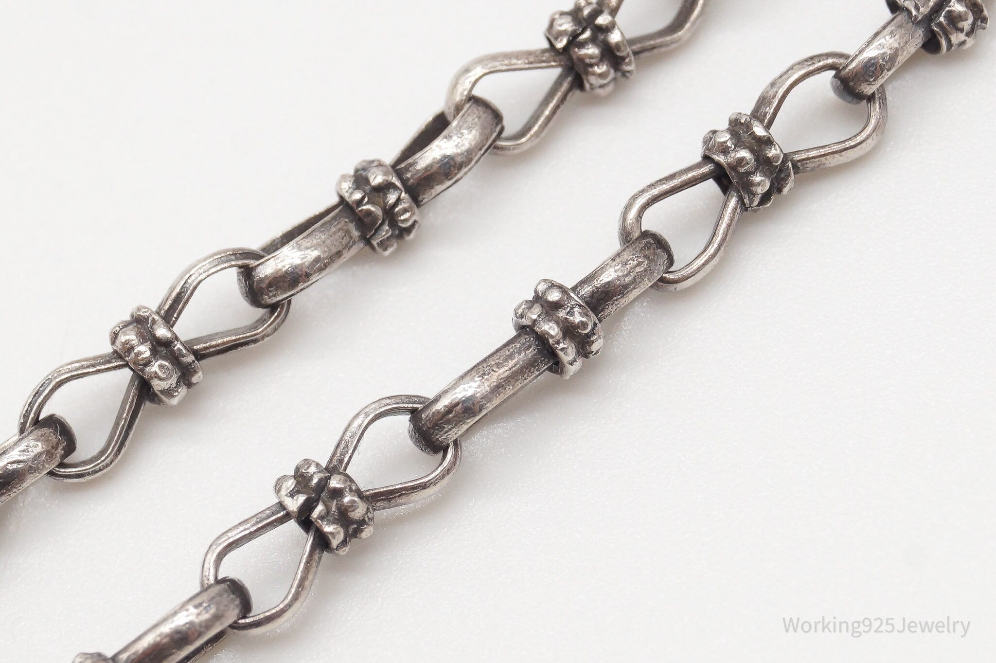 Vintage Brutalist Silver Toggle Necklace