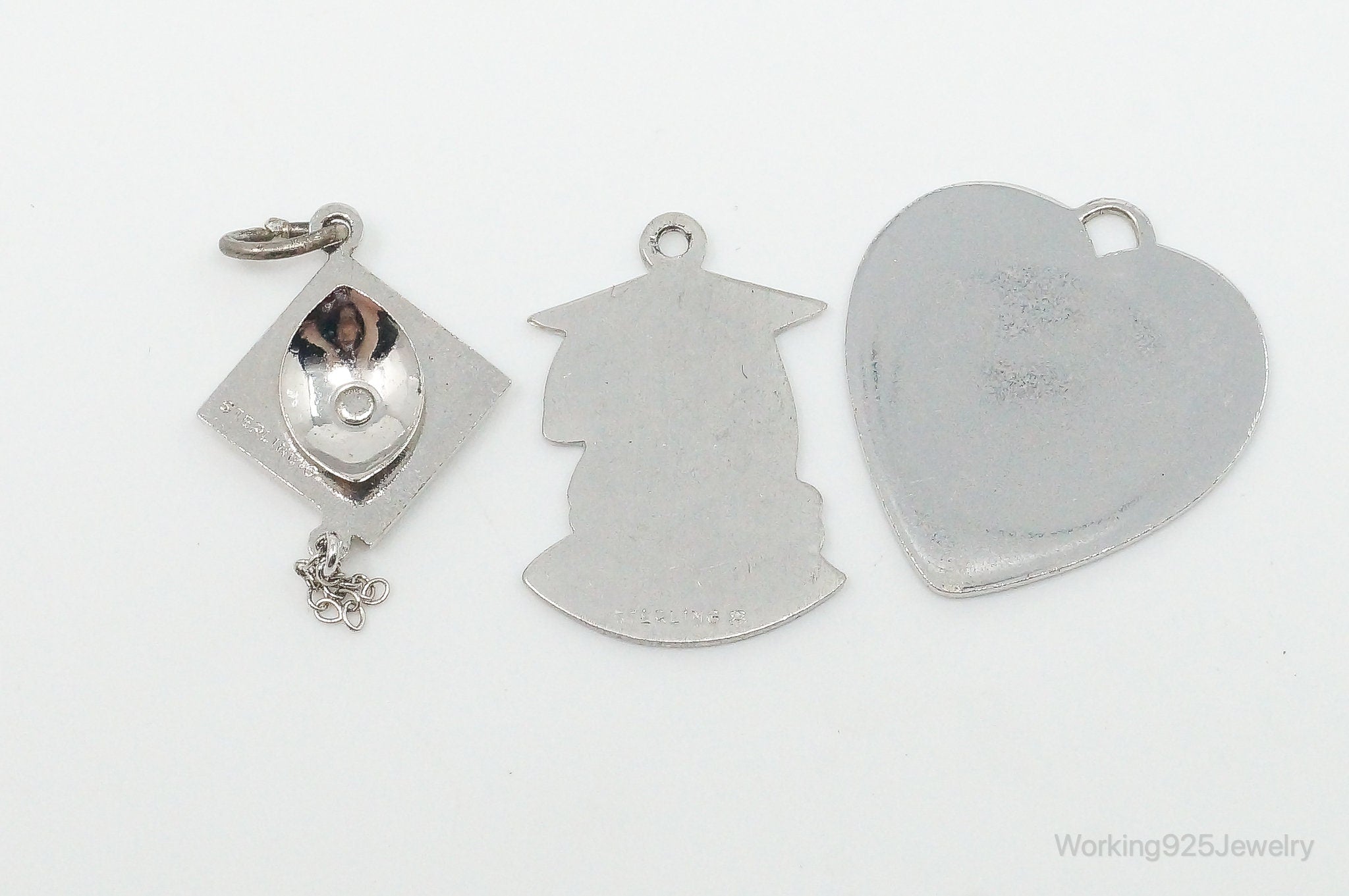 Vintage Graduation Sterling Silver Charms Lot