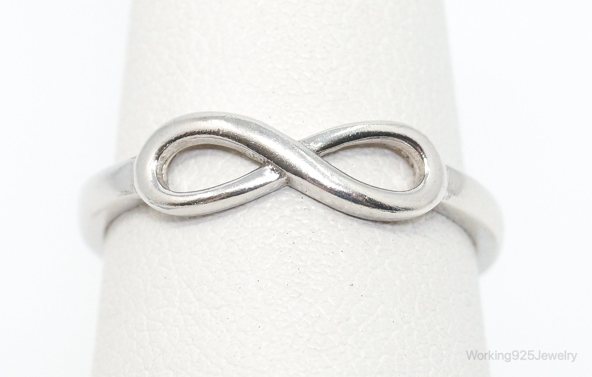 Vintage "I Love You" Infinity Sterling Silver Ring - SZ 7