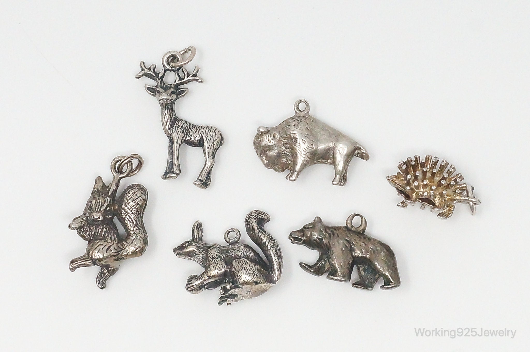 Vintage Antique Wildlife Wilderness Sterling Silver Charms Lot