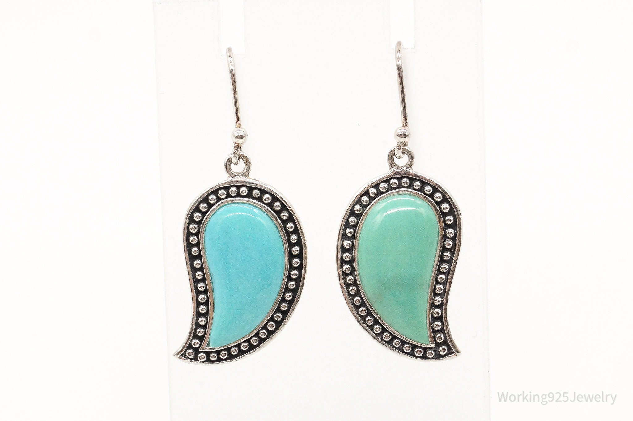 Designer SX Turquoise Sterling Silver Earrings