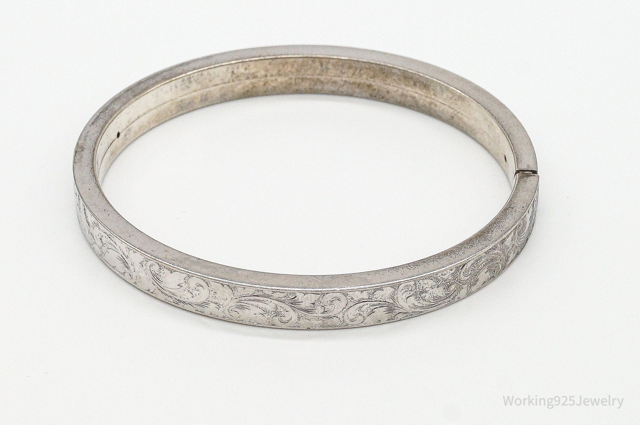 Antique Art Nouveau Pattern 835 Silver Bracelet