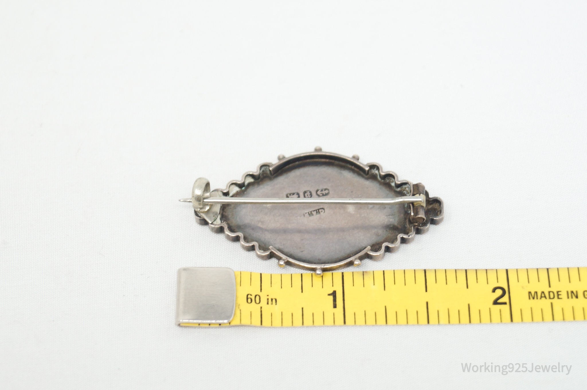 Antique English Designer George Alfred Retchford Sterling Silver Brooch Pin