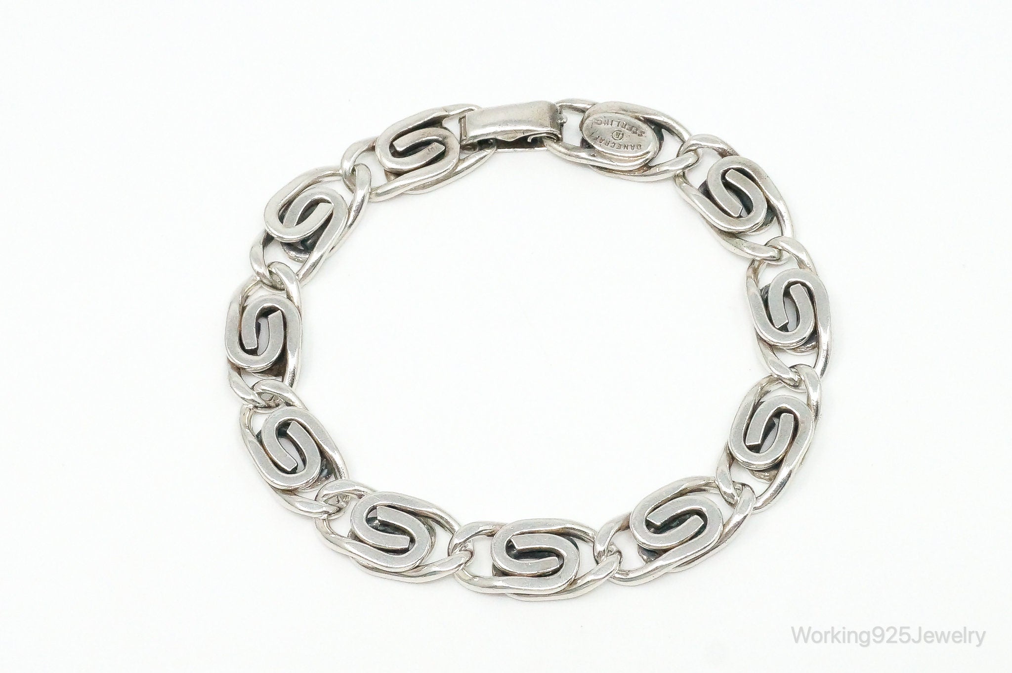 Vintage Designer Danecraft Sterling Silver Link Bracelet