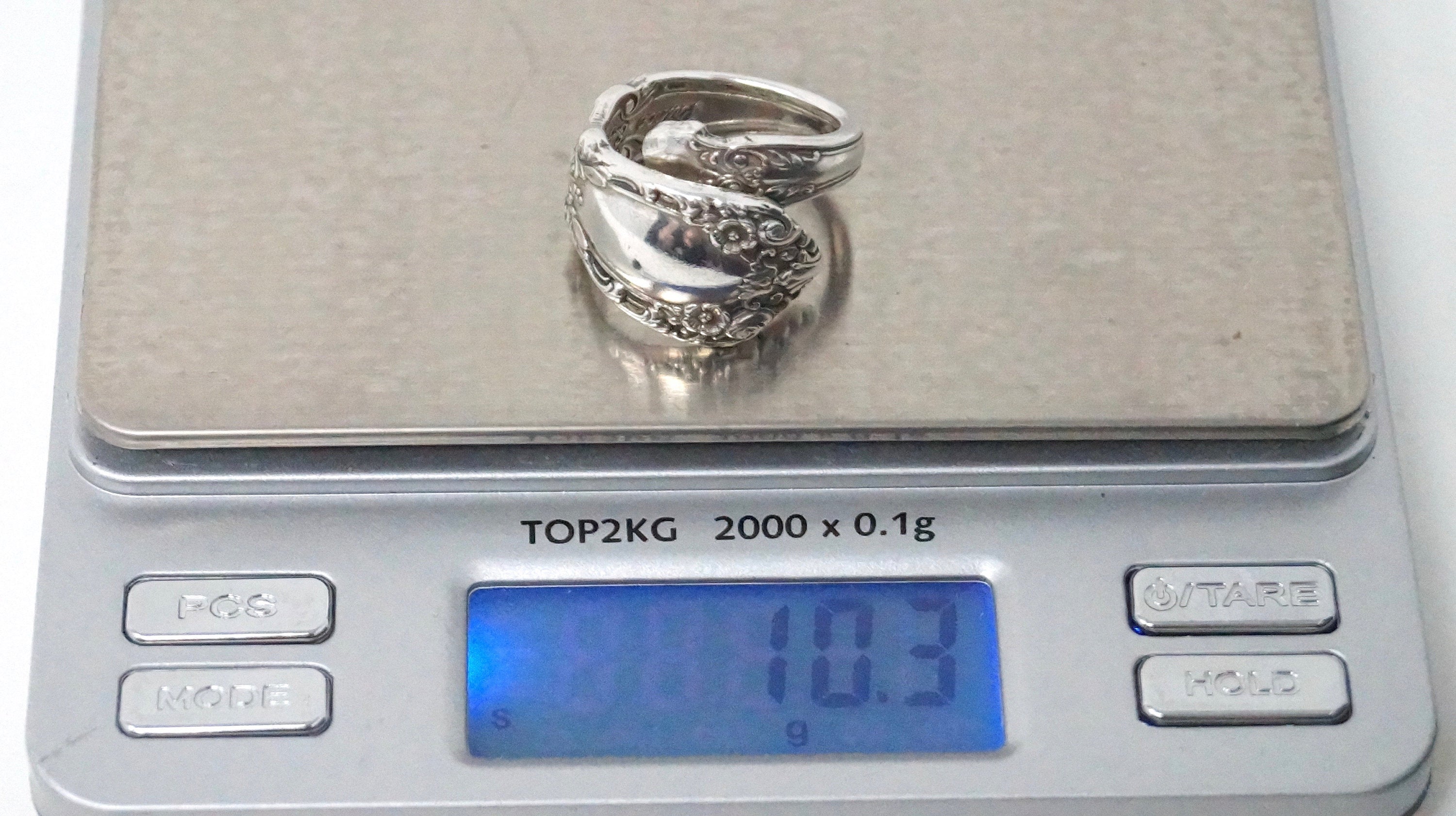 Vintage Alvin Prince Eugene Spoon Wrap Sterling Silver Ring - Size 5 1/2 -