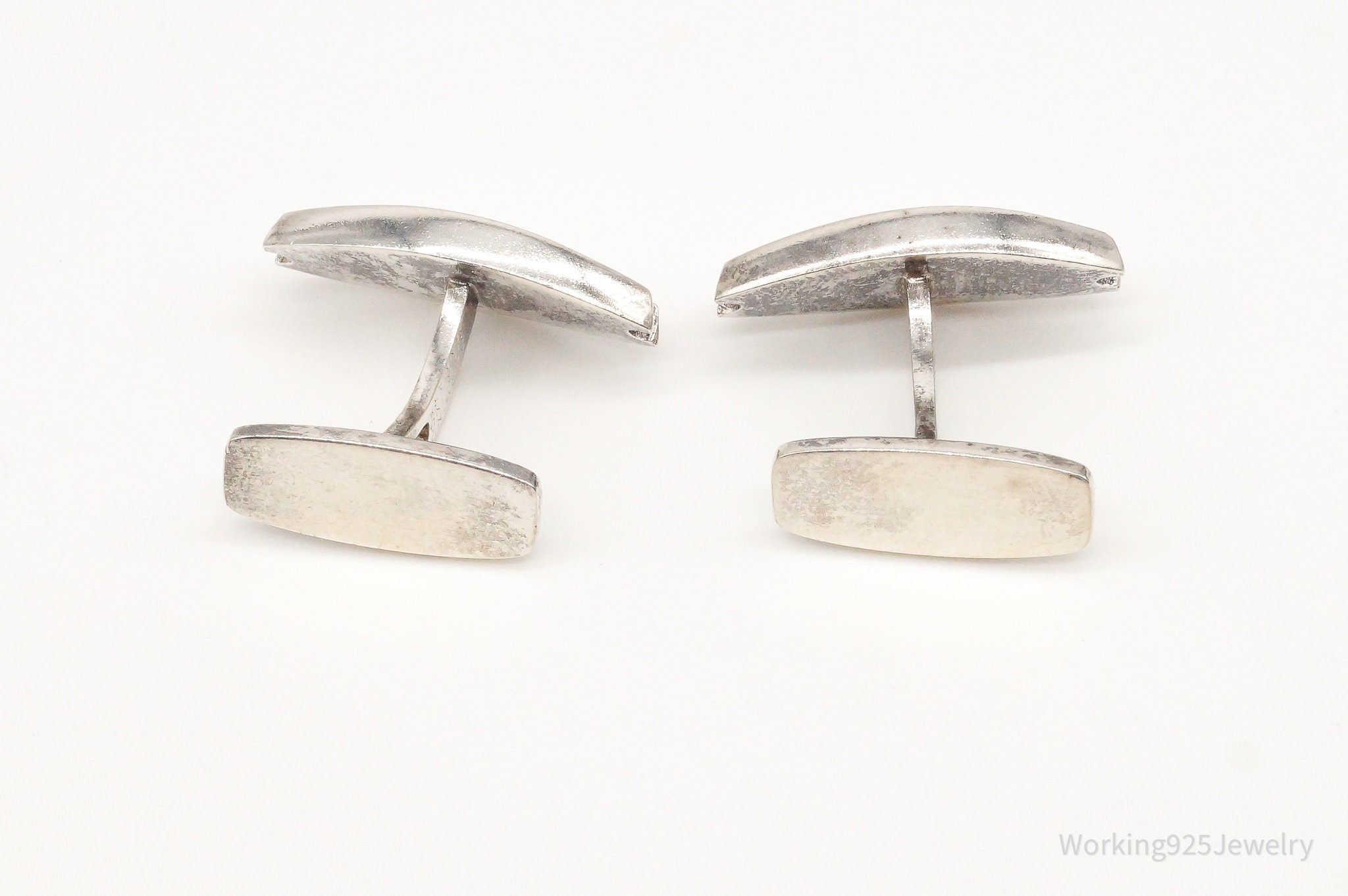 Vintage Denmark Modernist Warmind Sterling Silver Cufflinks