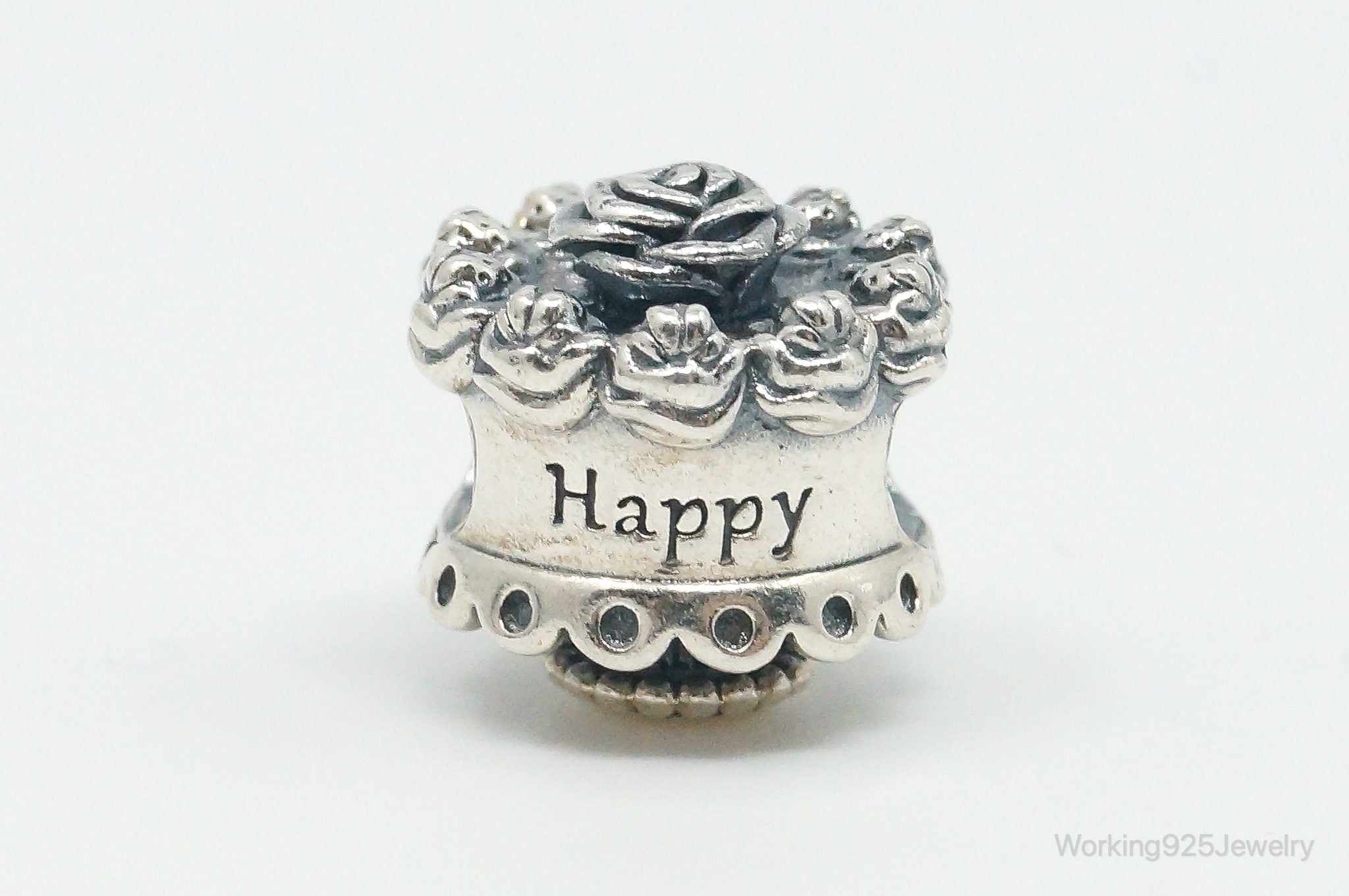 Authentic Pandora ALE Happy Birthday Cake Sterling Silver Charm