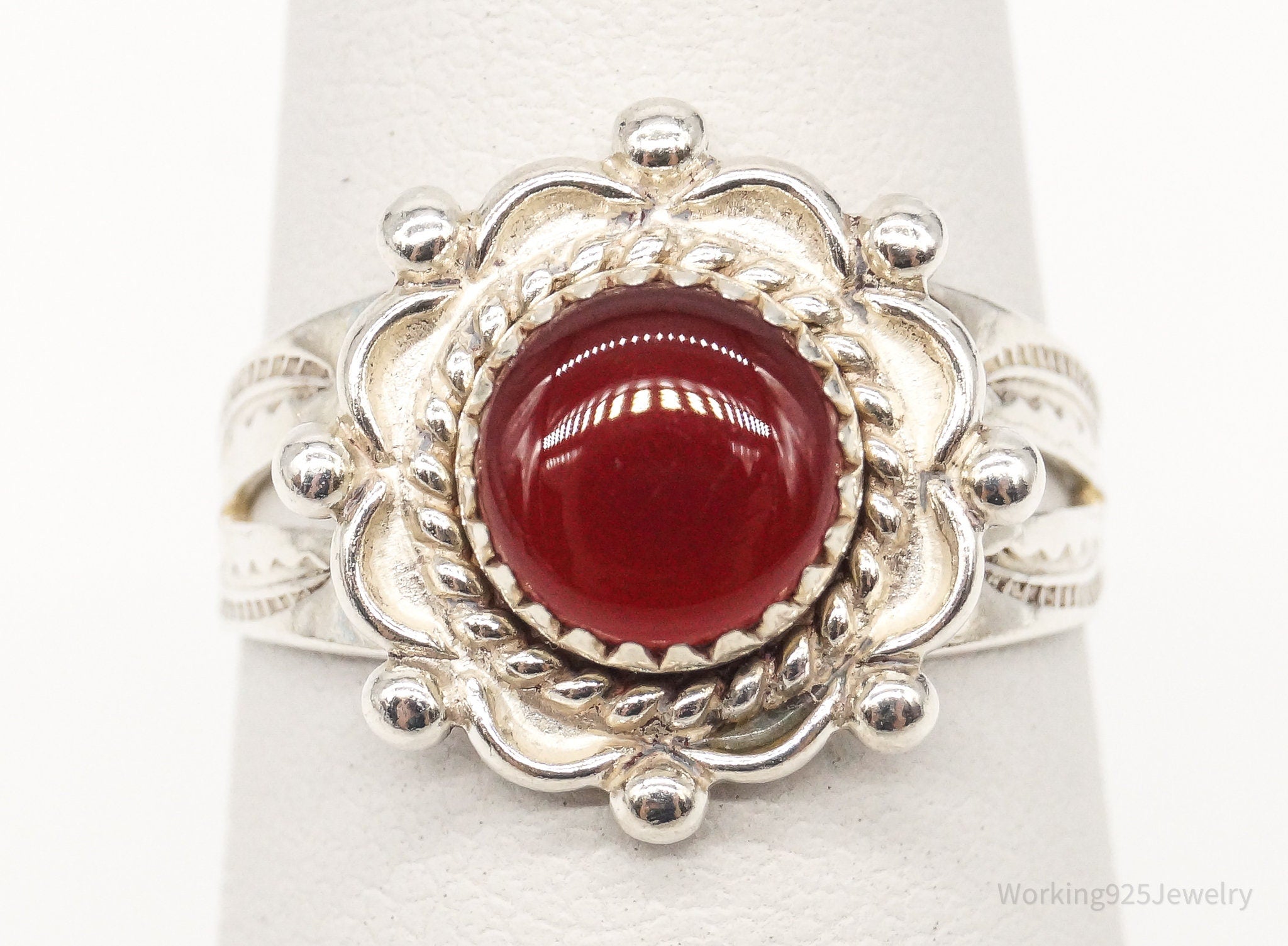 Vintage Bell Trading Company Carnelian Sterling Silver Ring - Size 6