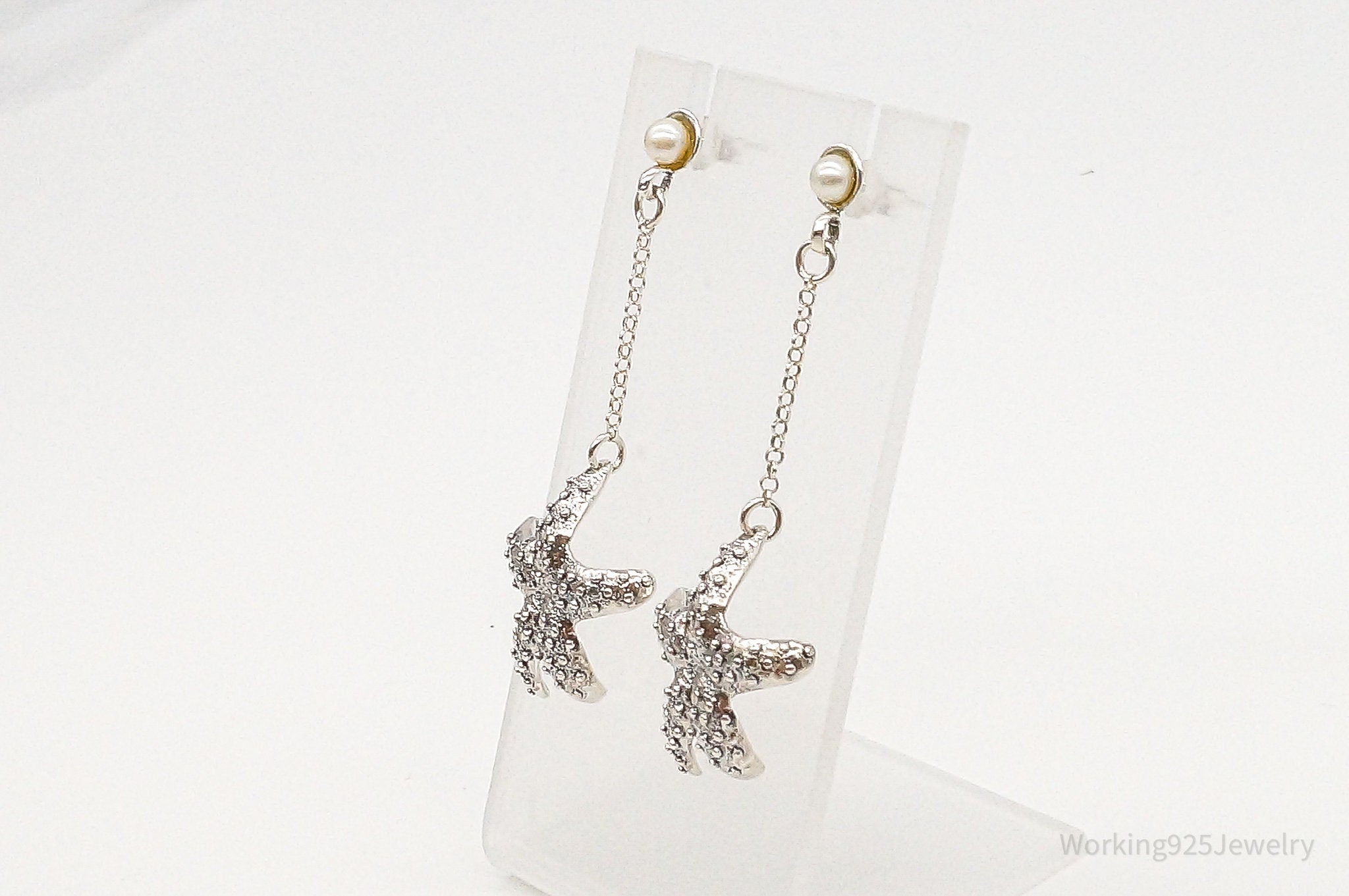 Star Fish Sterling Silver Earrings