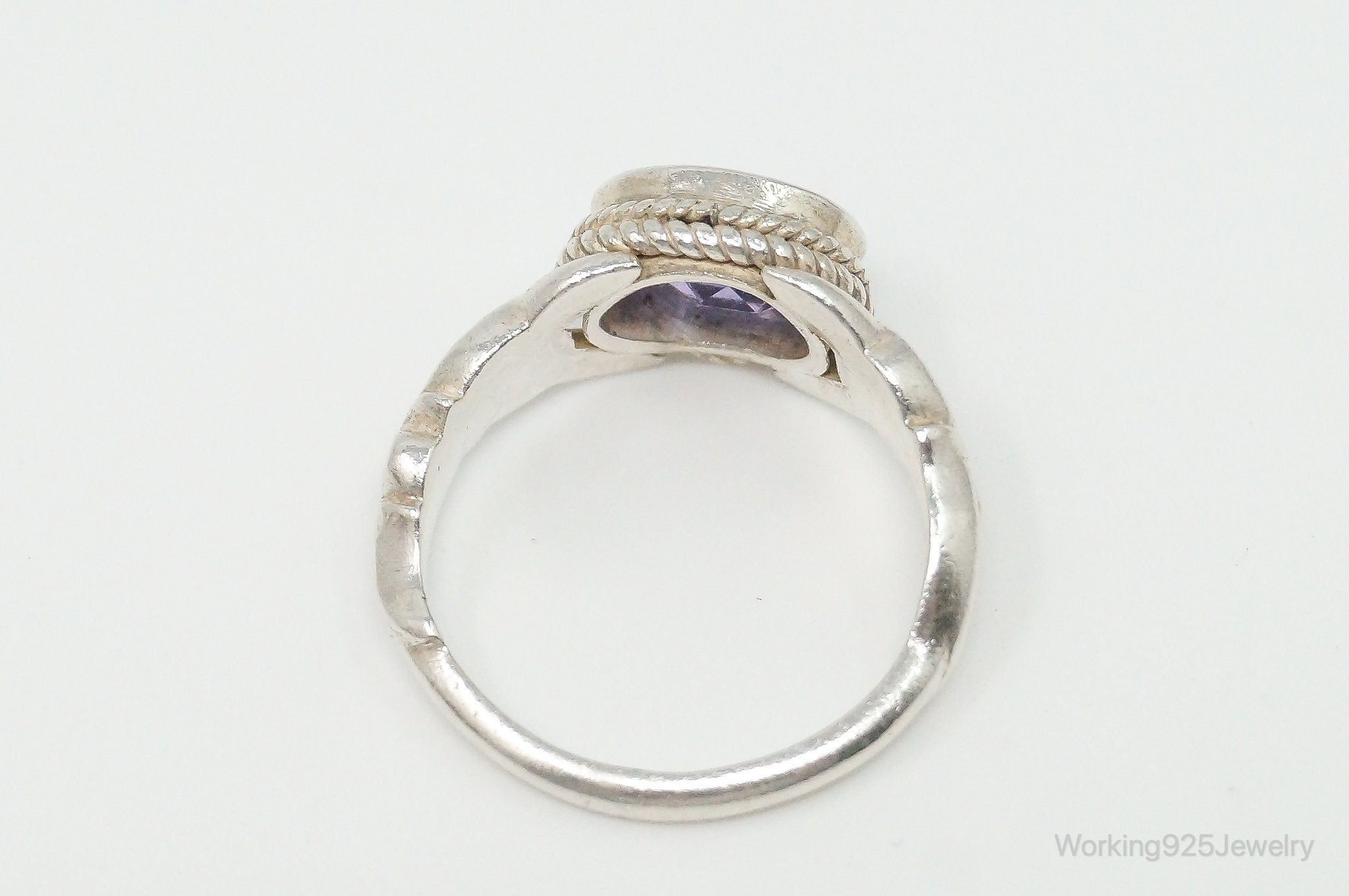 Vintage Amethyst Sterling Silver Ring Size 7