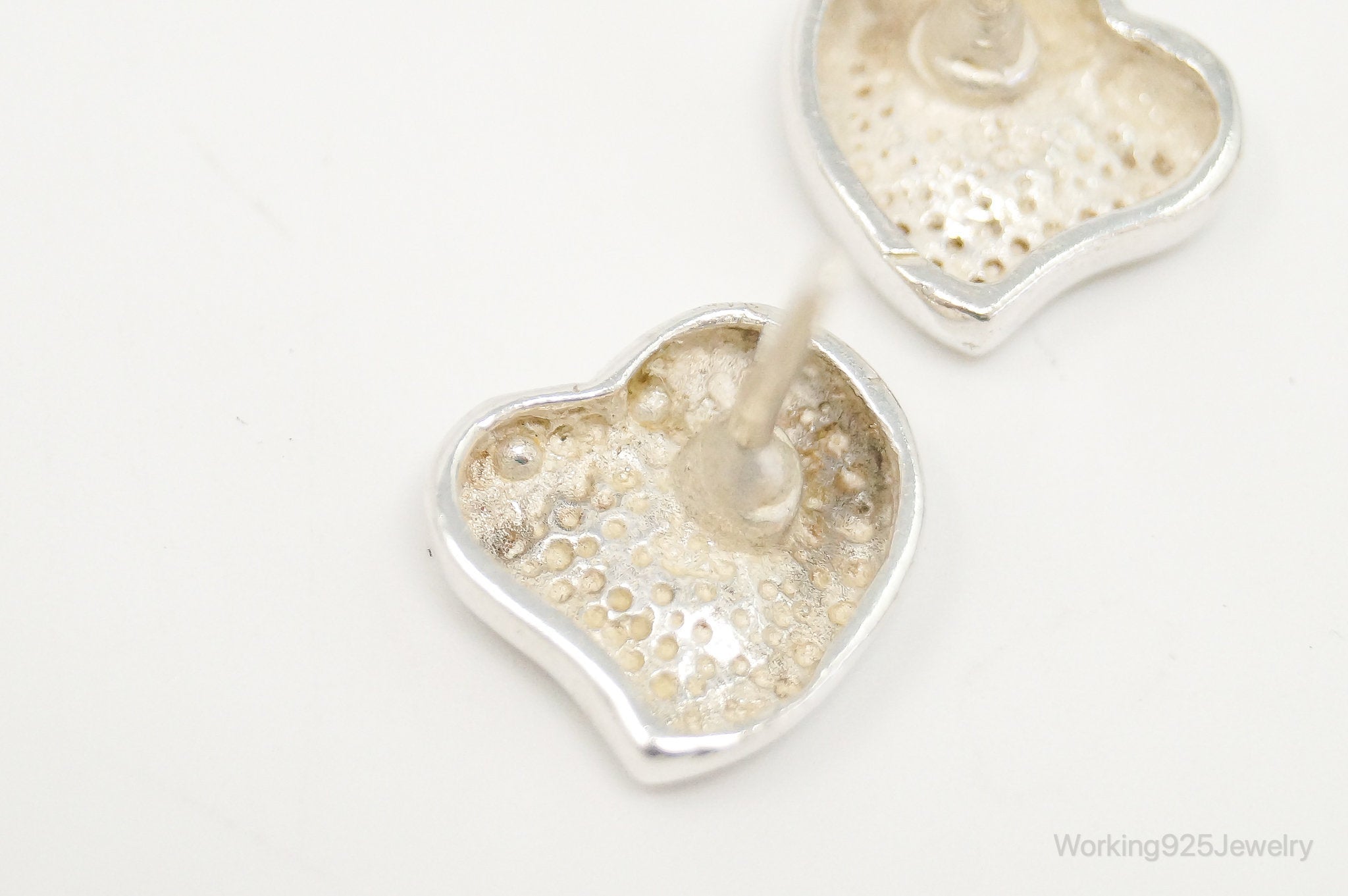 Modern Hearts Sterling Silver Earrings