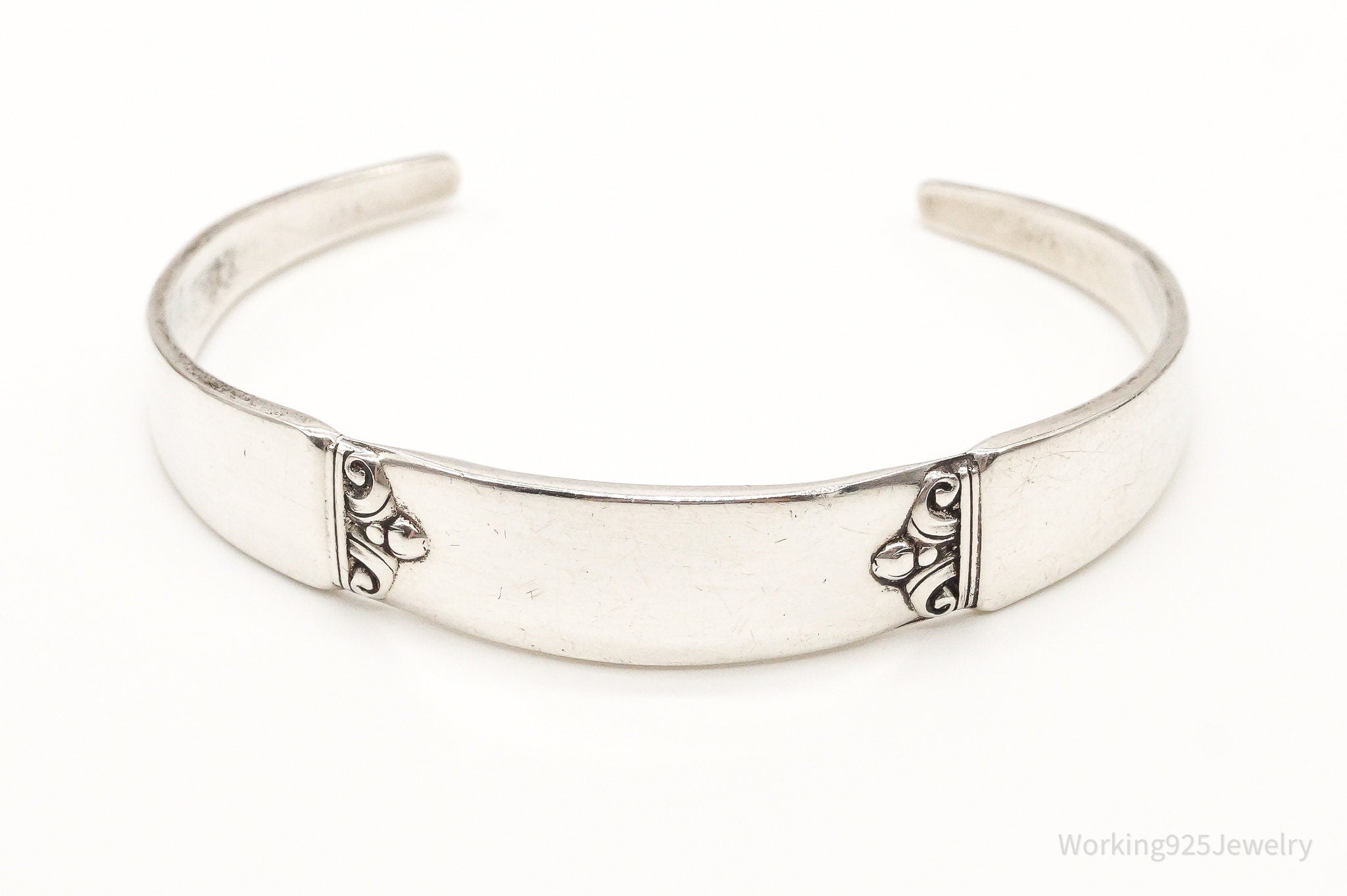 Antique Art Deco Sterling Silver Cuff Bracelet